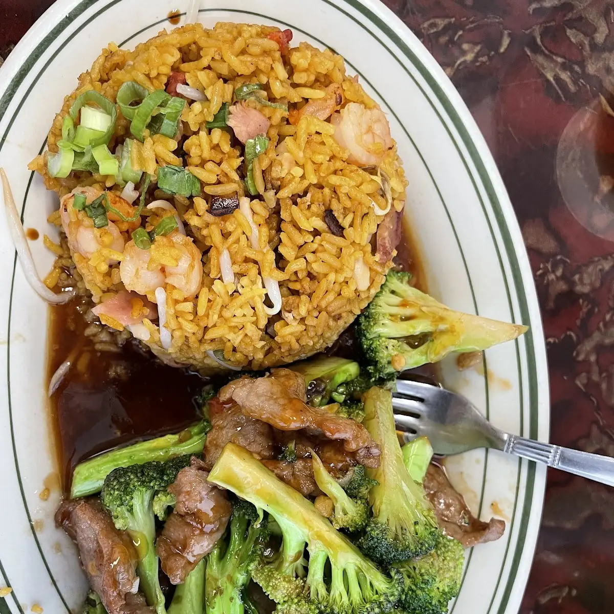 Fried Rice and Beef Broccoli