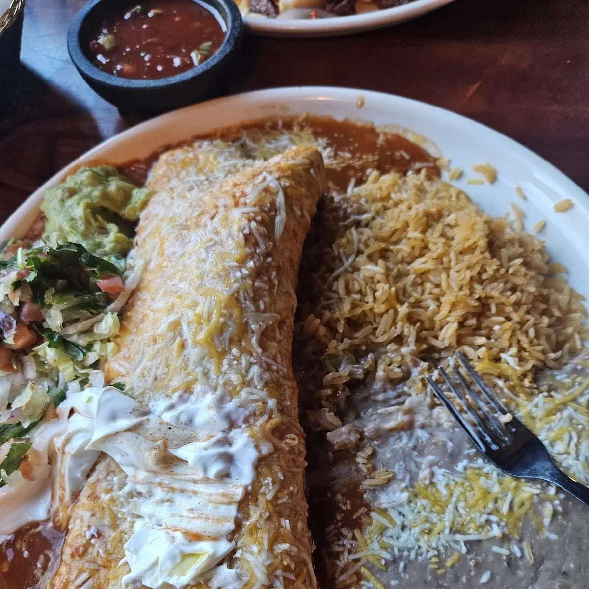 Chile Relleno with Rice and Beans