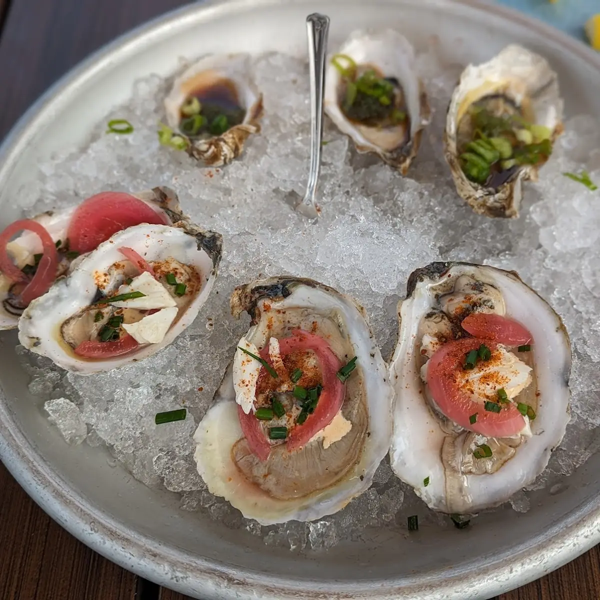 Fresh Oysters Served on Ice