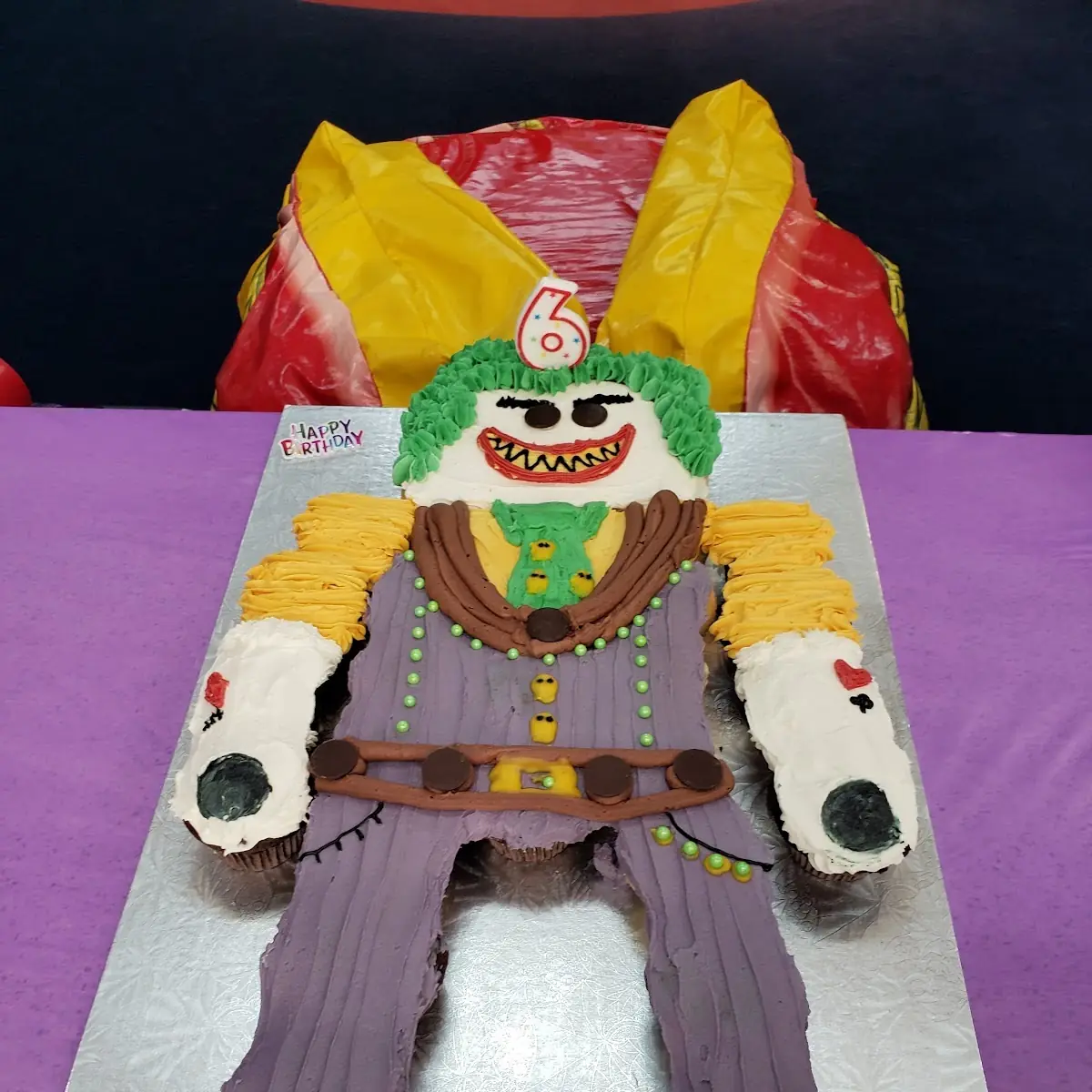 Joker Birthday Pull Apart Cake