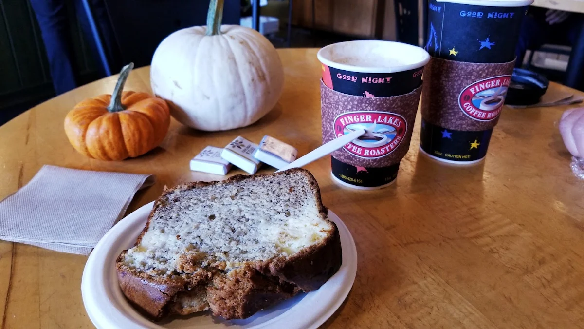 Banana Bread and White Chocolate Latte