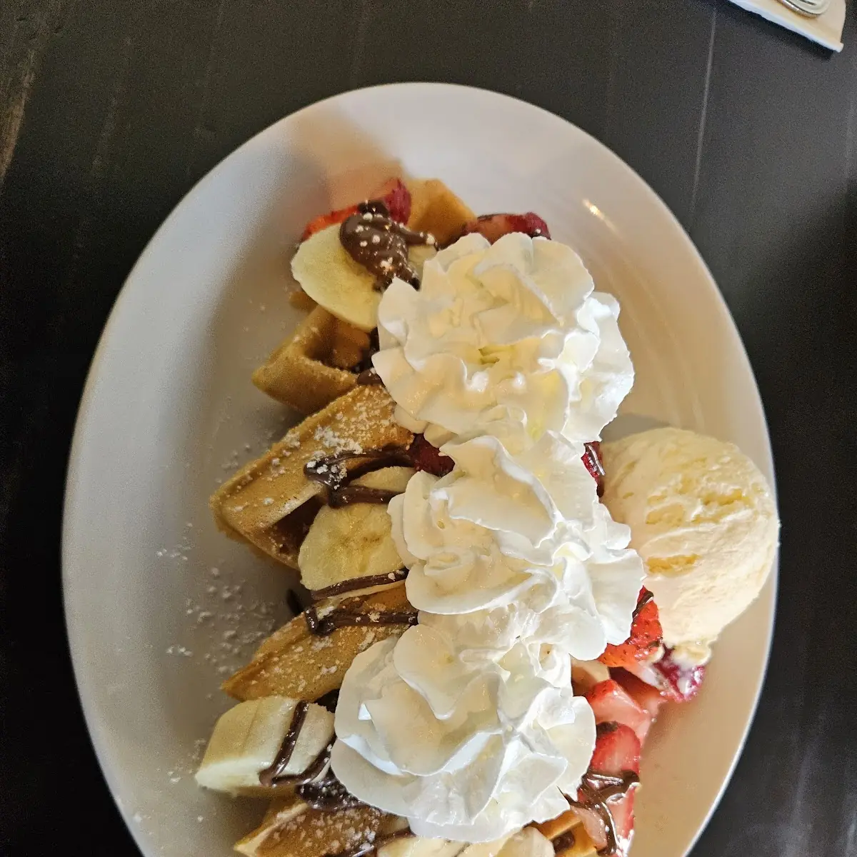 Banana Split Waffle