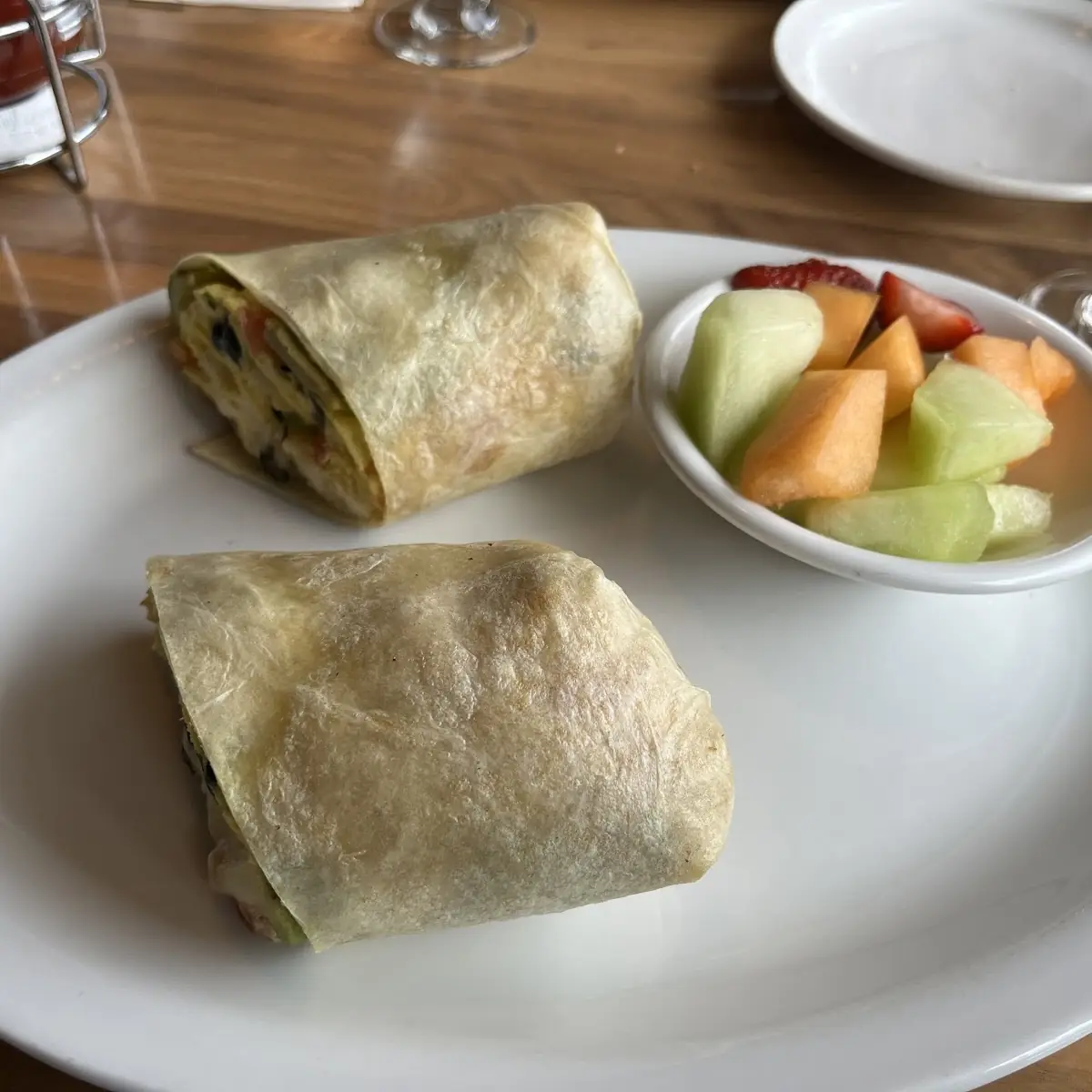 Breakfast Burrito with Fruit