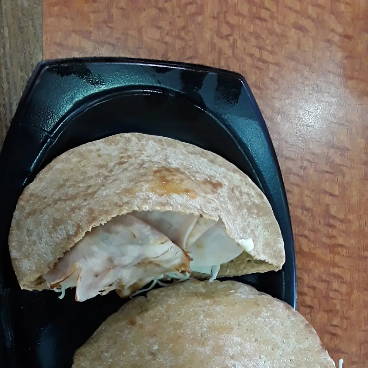 Pan Pita Bread with Turkey and Cheese