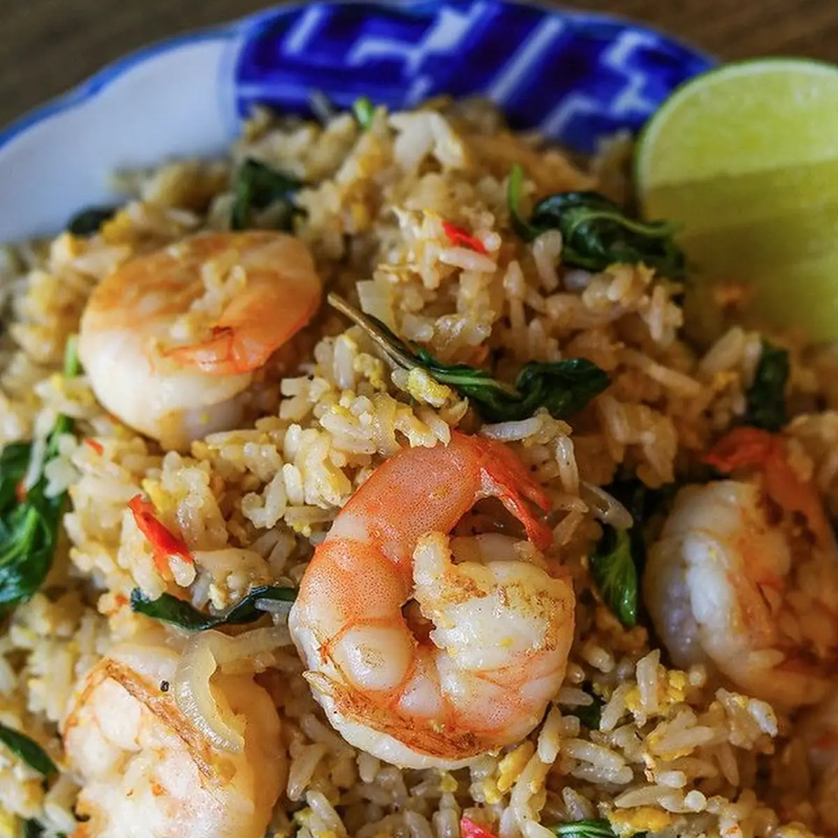 Thai Basil Fried Rice Shrimp