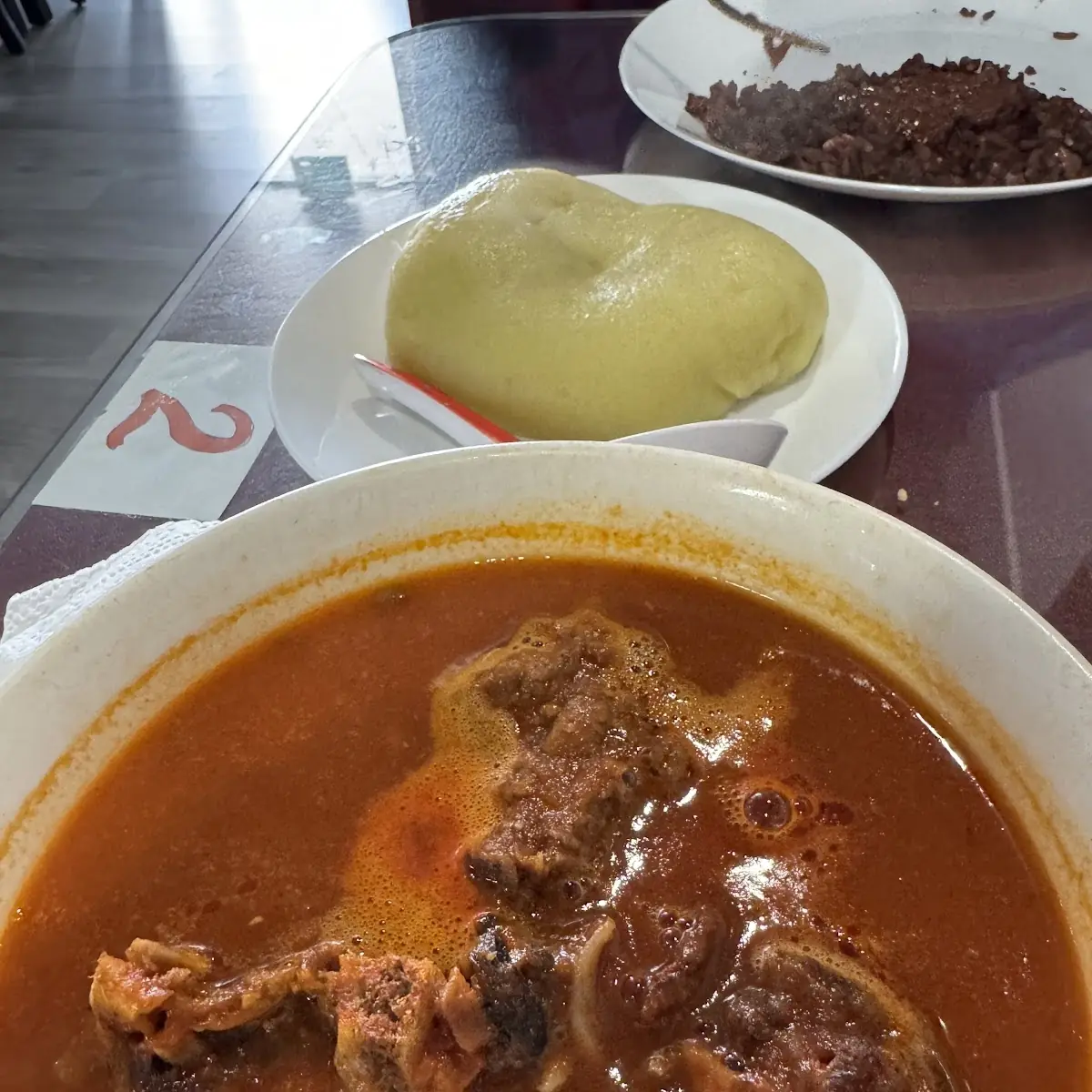 Fufu & Light Soup with Goat Meat