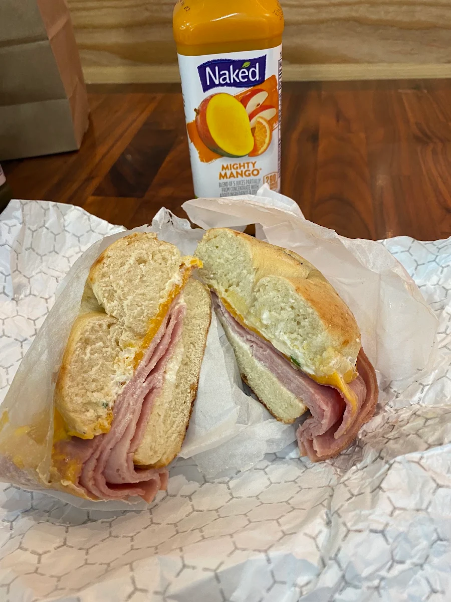 Ham and Cheese Bagel