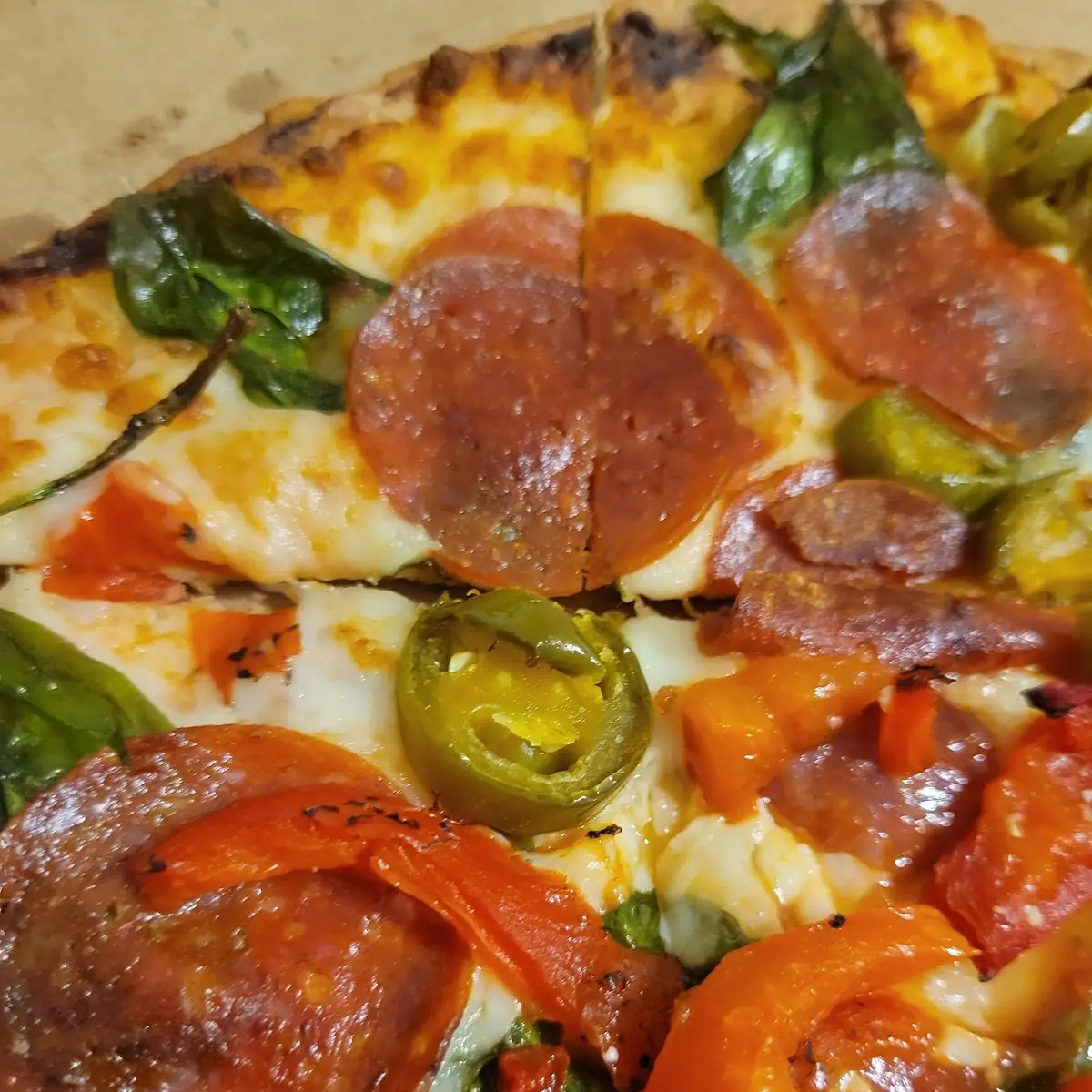 Custom Thin Crust Low Sauce Jalapeños Pepperoni