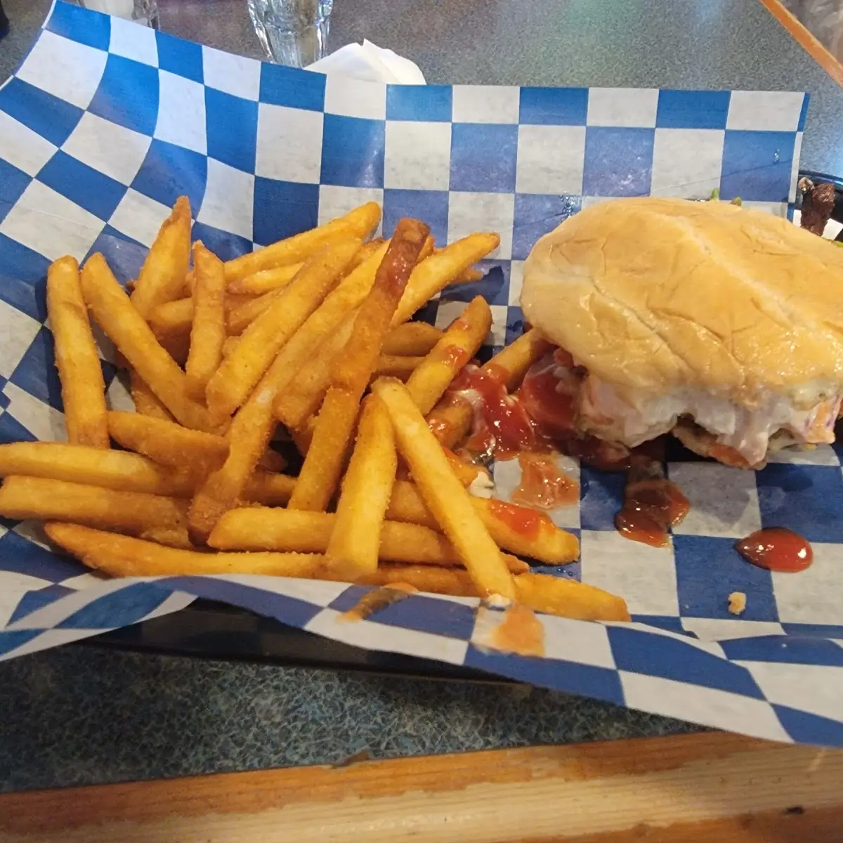 Bacon Cheeseburger and Fries