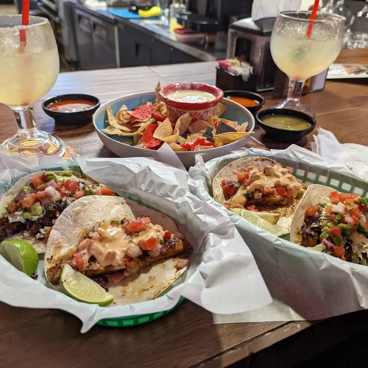 Blackened Fish Tacos Pork Al Pastor Tacos