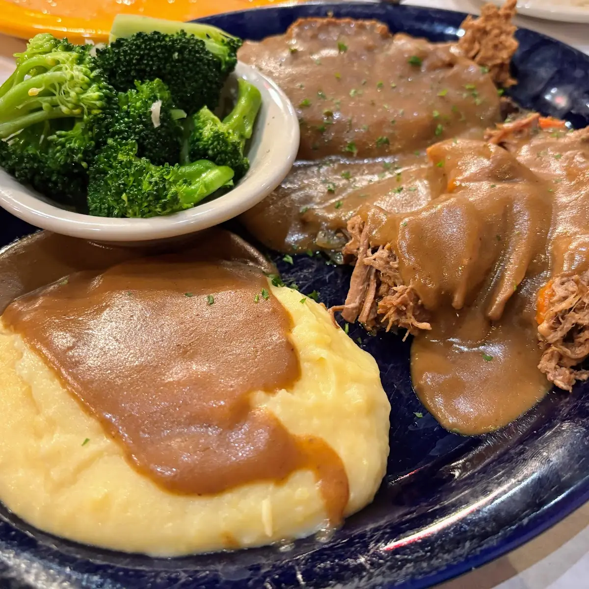 Pot Roast Mashed Potatoes Creamed Spinach
