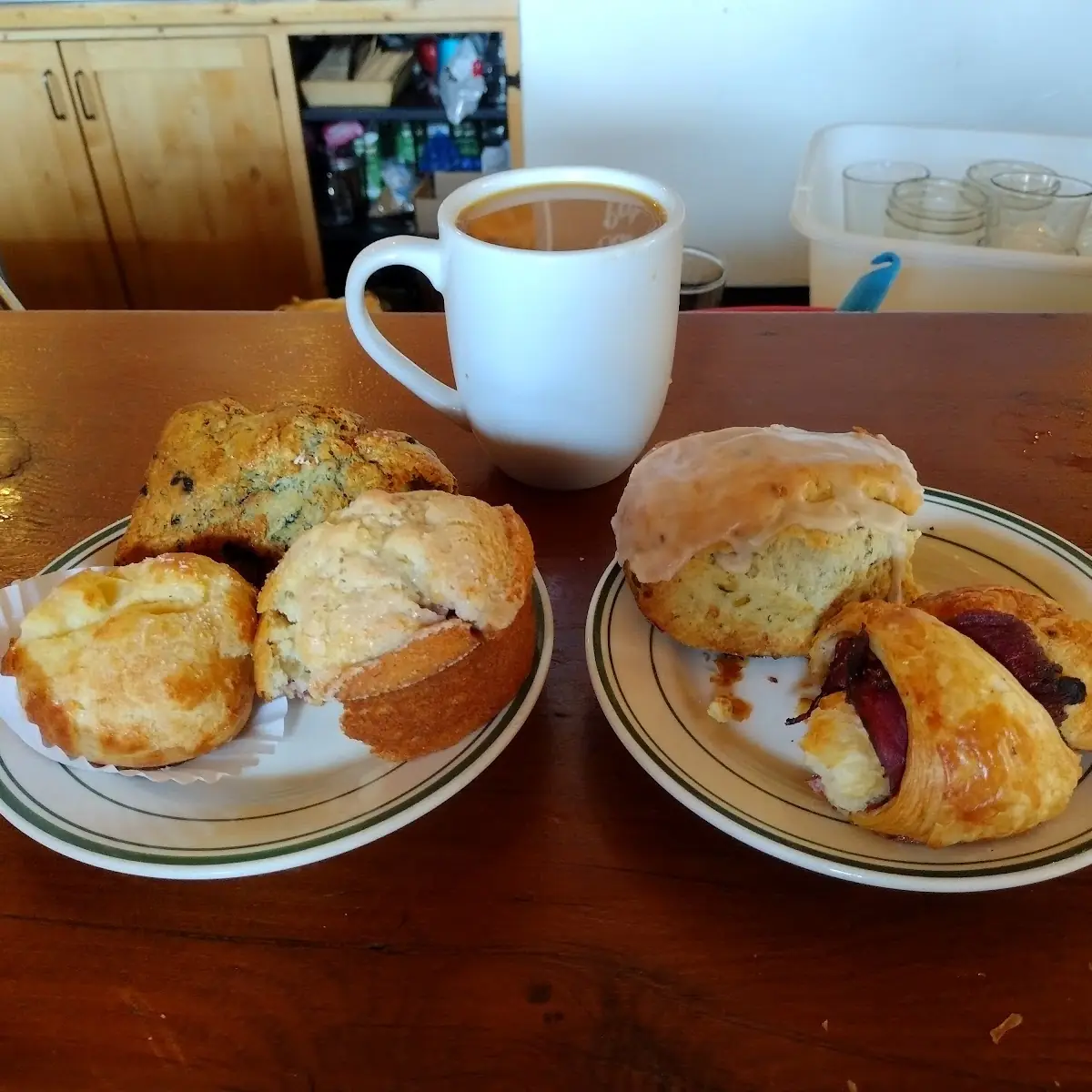 Ham and Cheese Croissant and Assorted Pastries