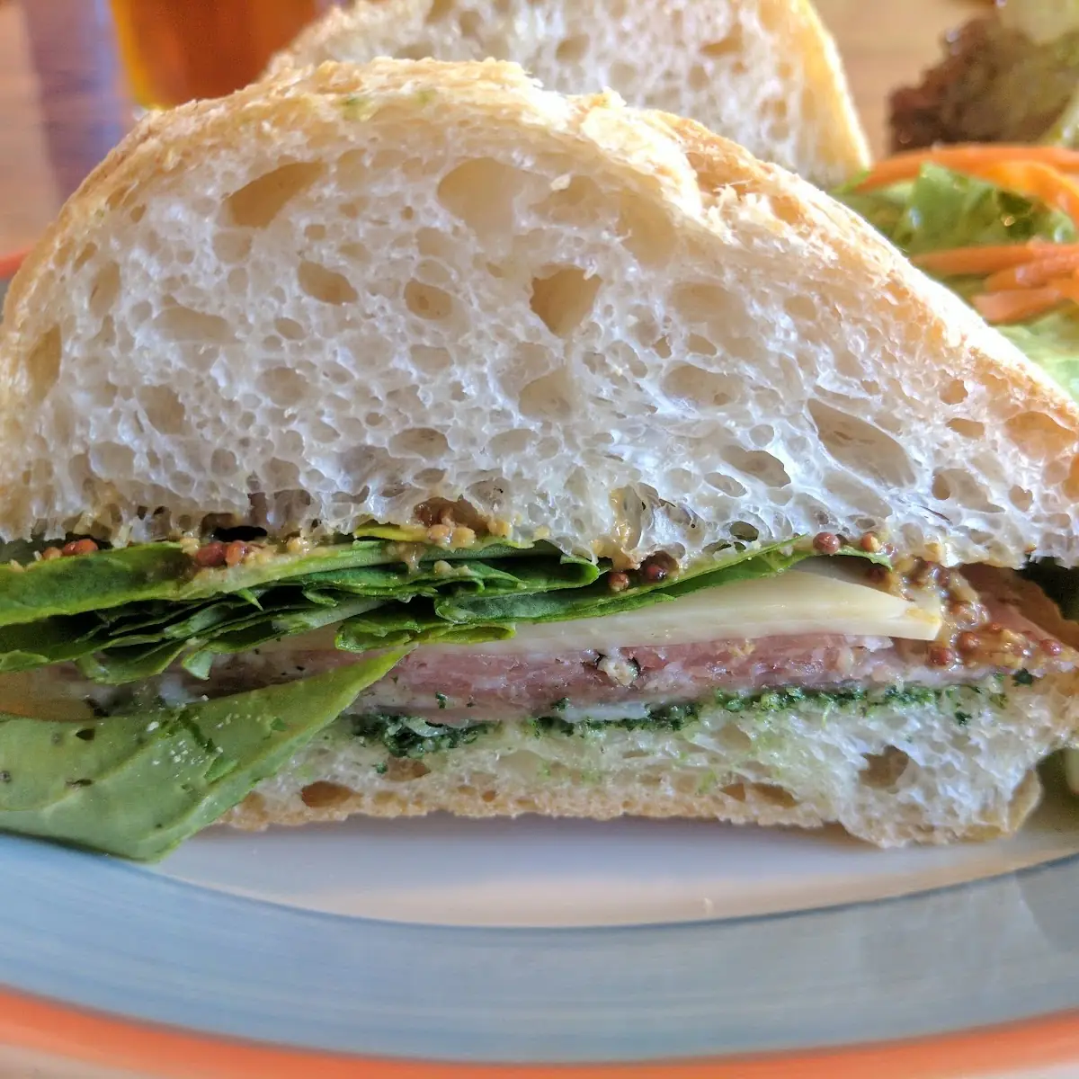 Salami and Cheese Sandwich