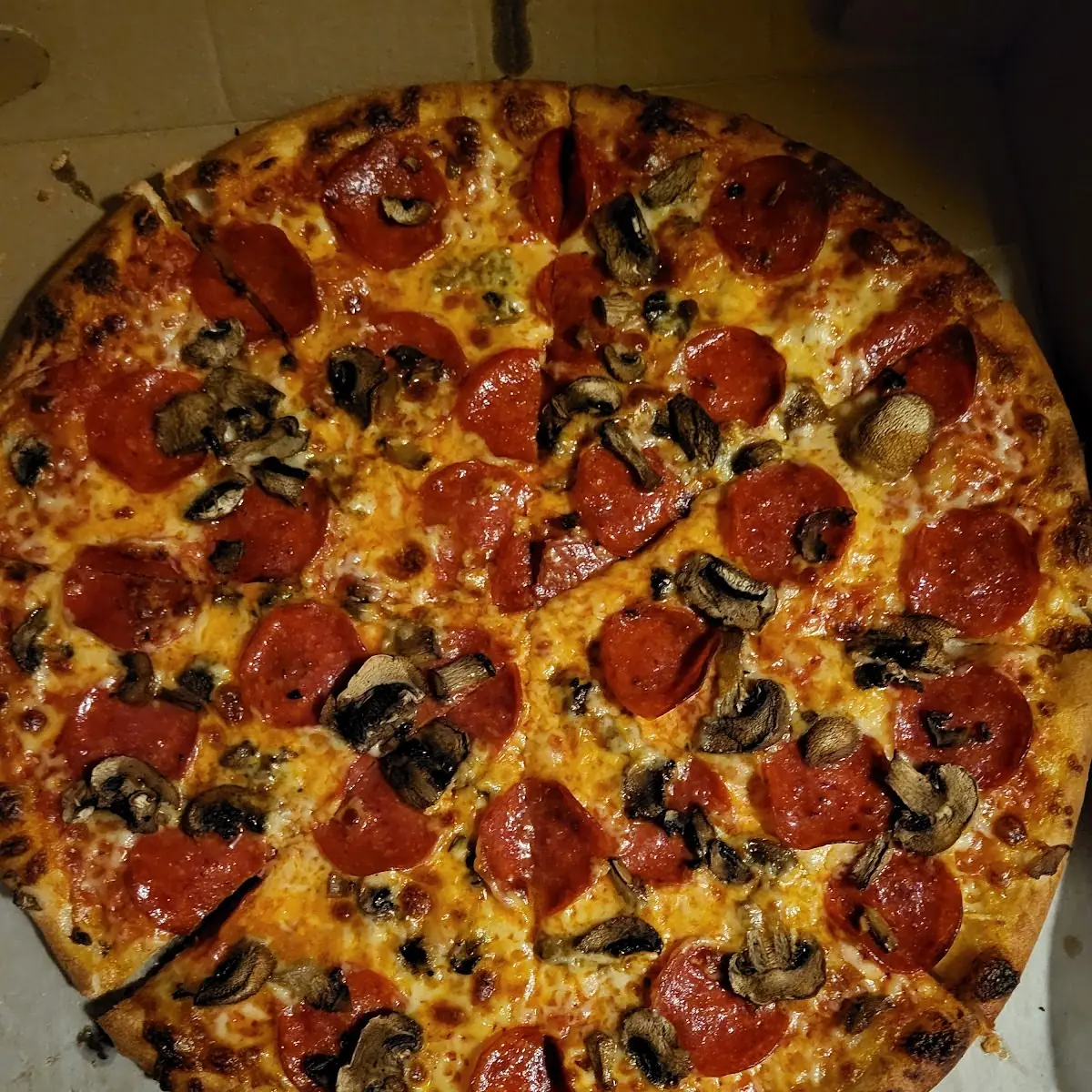 Pepperoni and Mushroom Pizza
