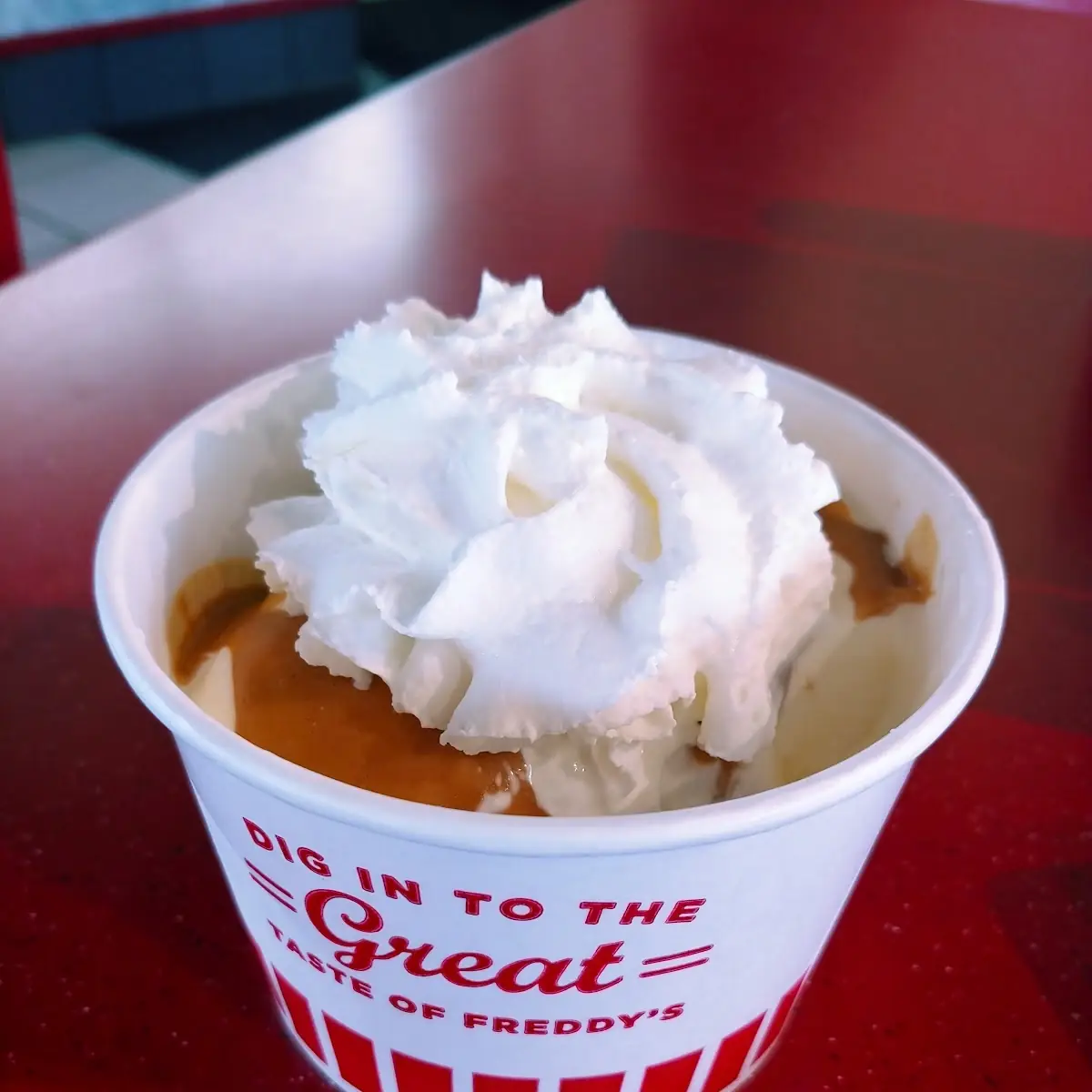 Vanilla Custard with Peanut Butter& Whipped Cream