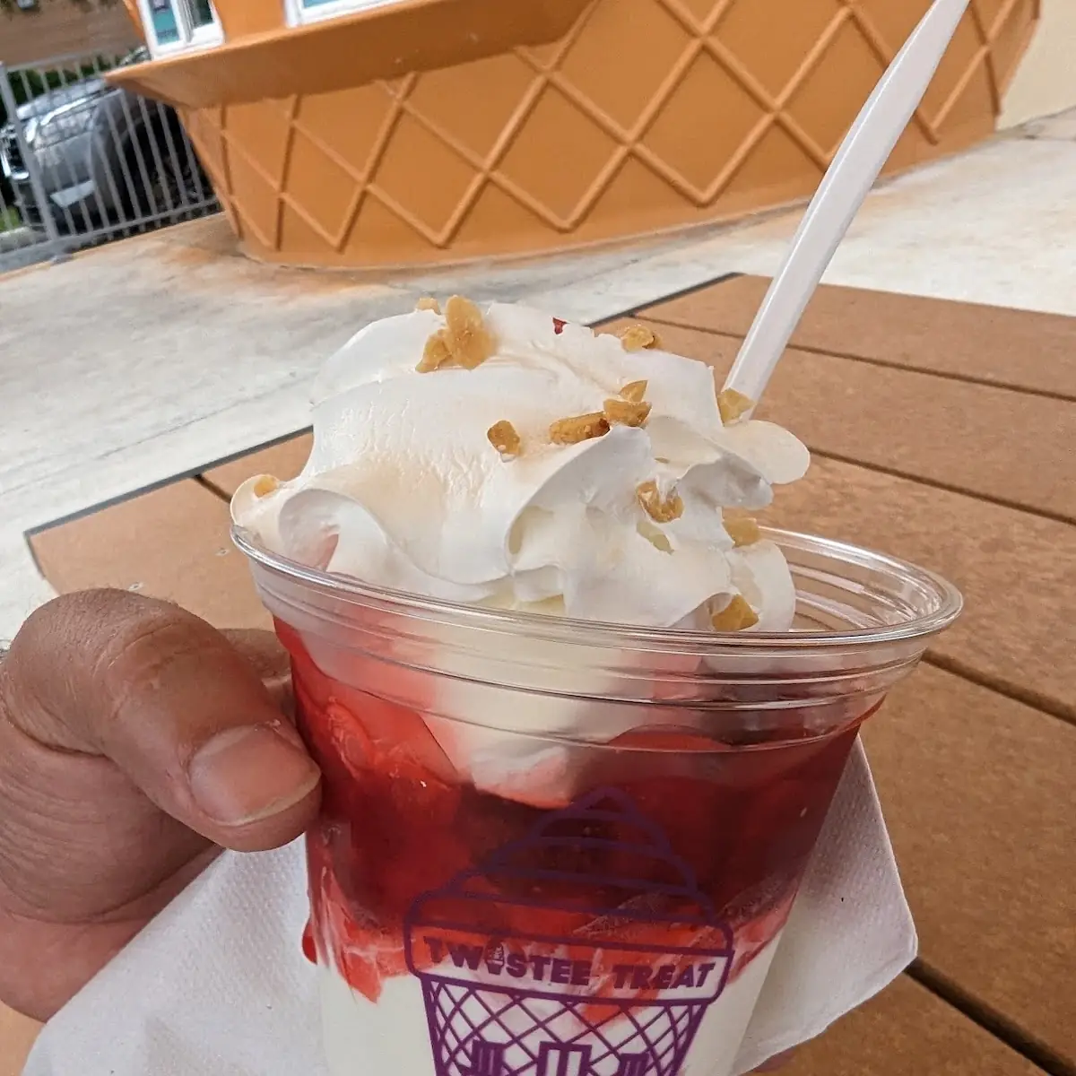 Vanilla Soft Serve with Strawberry