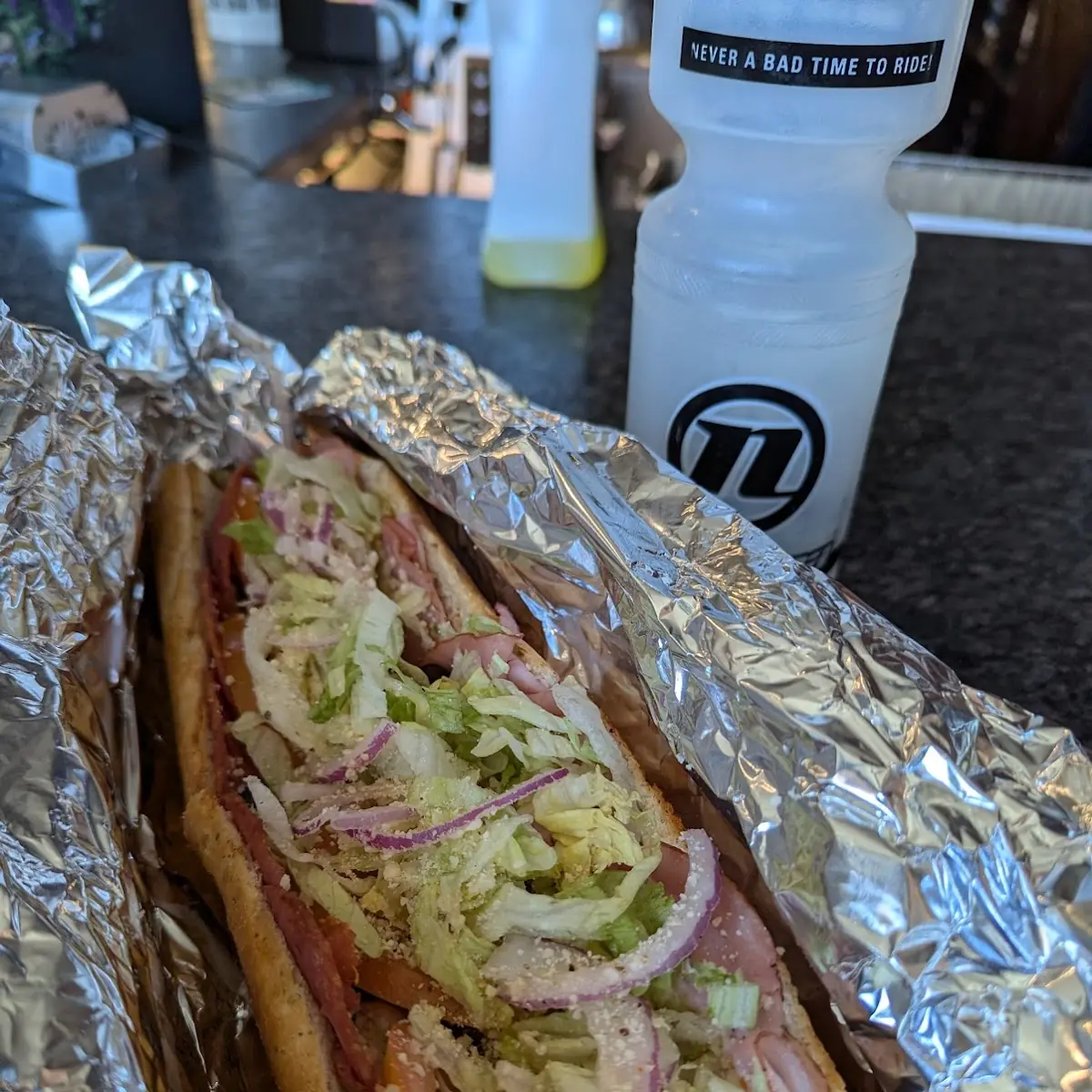 Italian Sub on Garlic Bread