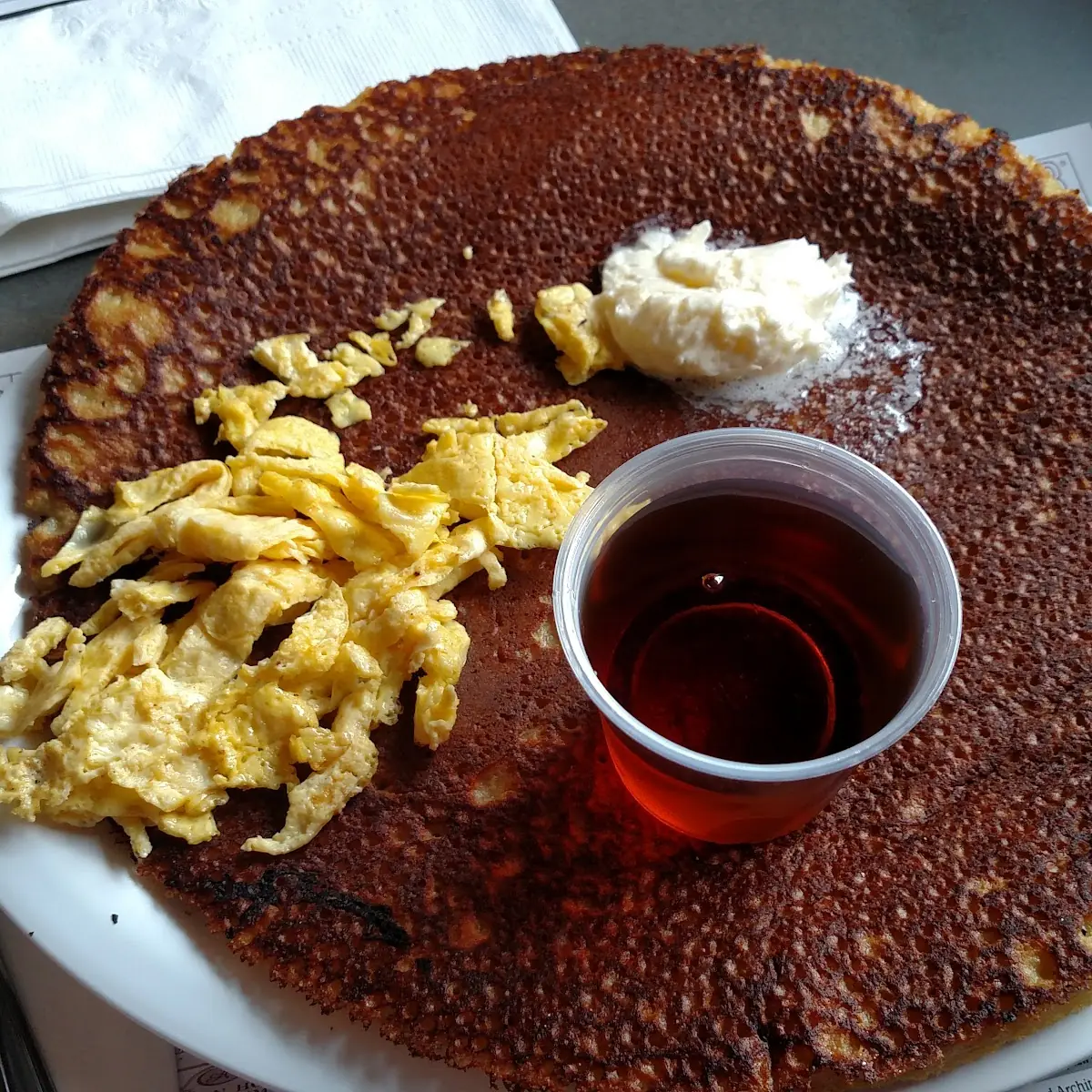 Pancake and Scrambled Eggs