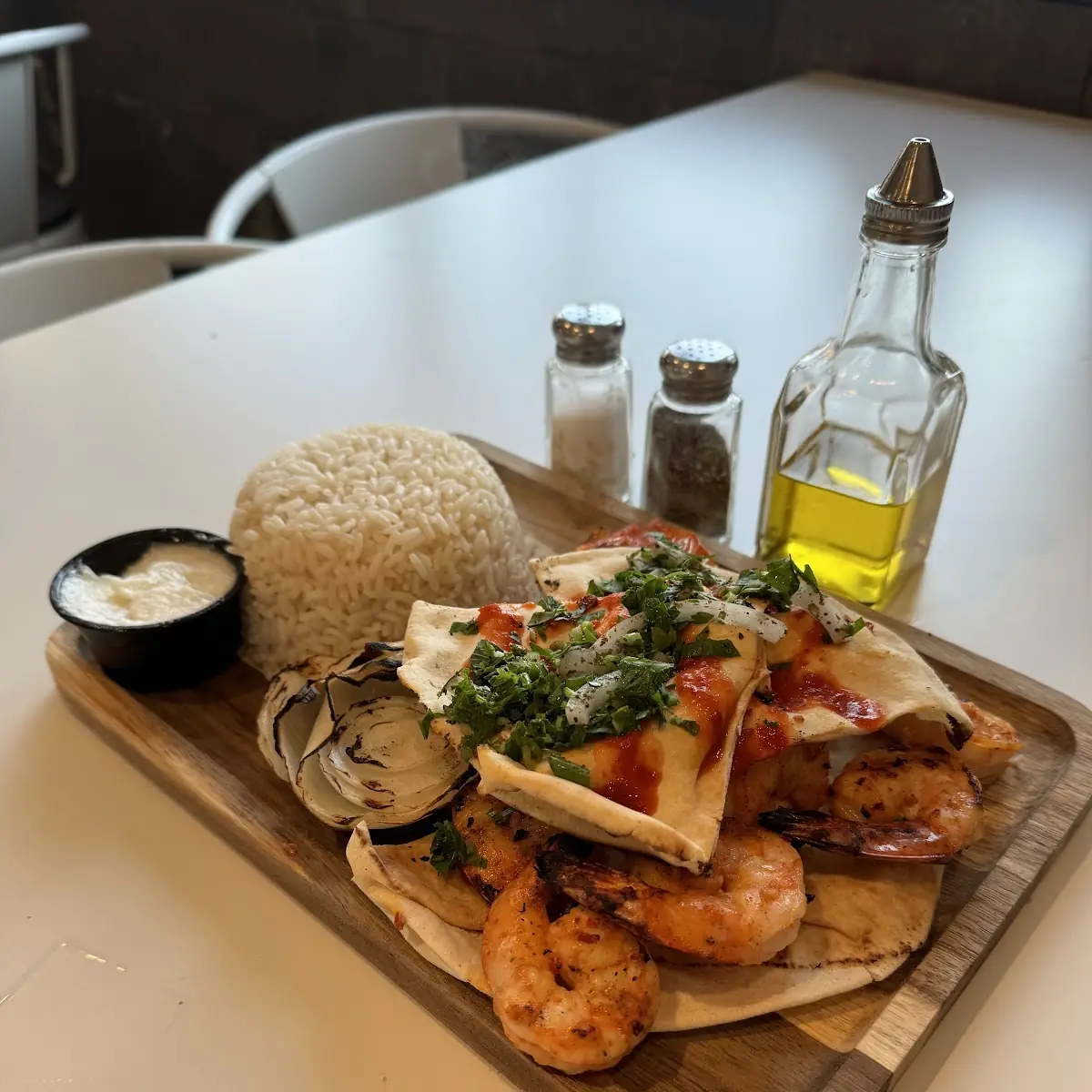 Nouri's Grilled Shrimp Platter