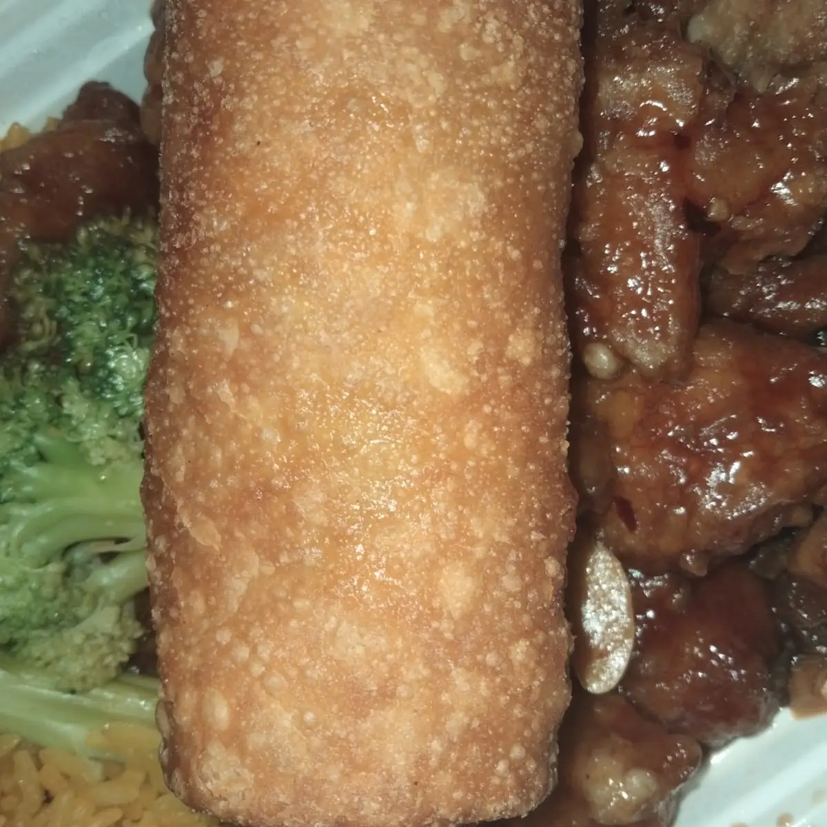 Orange Chicken Fried Rice Lunch Special with Egg Roll