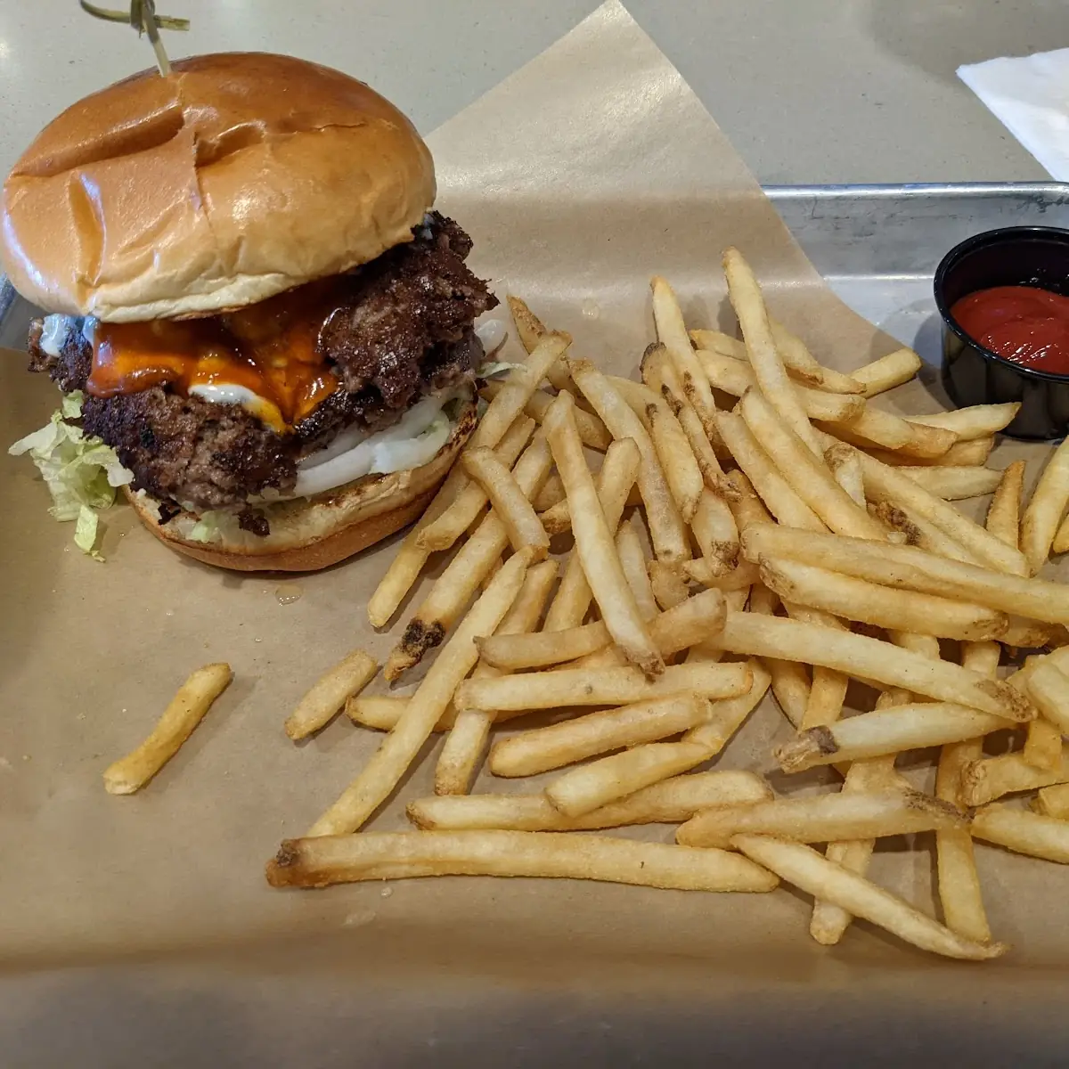 Cheese Curd Bacon Burger