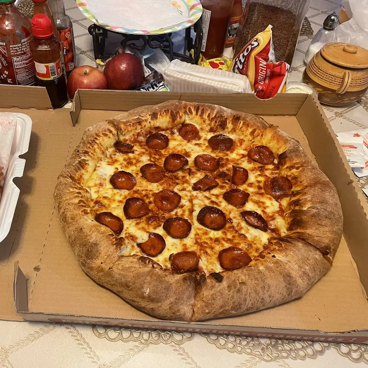 Stuffed Crust Pepperoni Pizza
