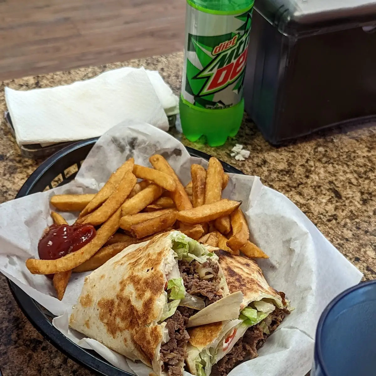 Ham and Cheese Wrap On