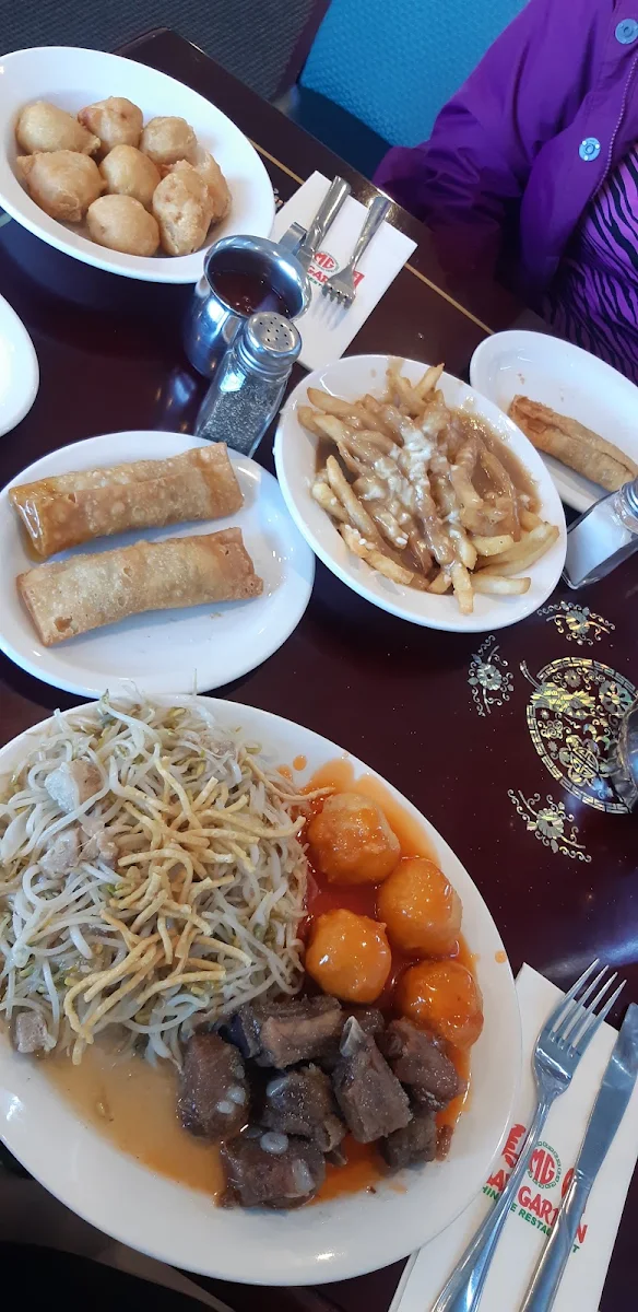 Poutine and Egg Rolls, May Garden Chinese Restaurant Sackville