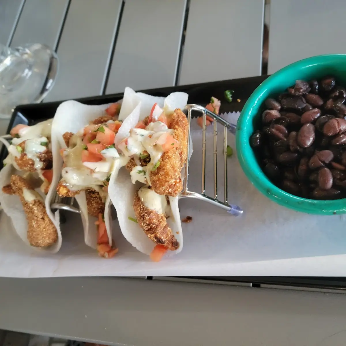 Fish Tacos with Beans