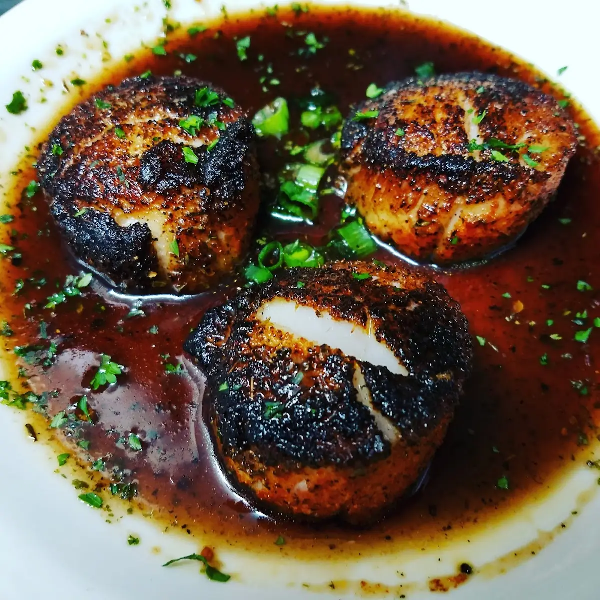 Blackened Sea Scallops