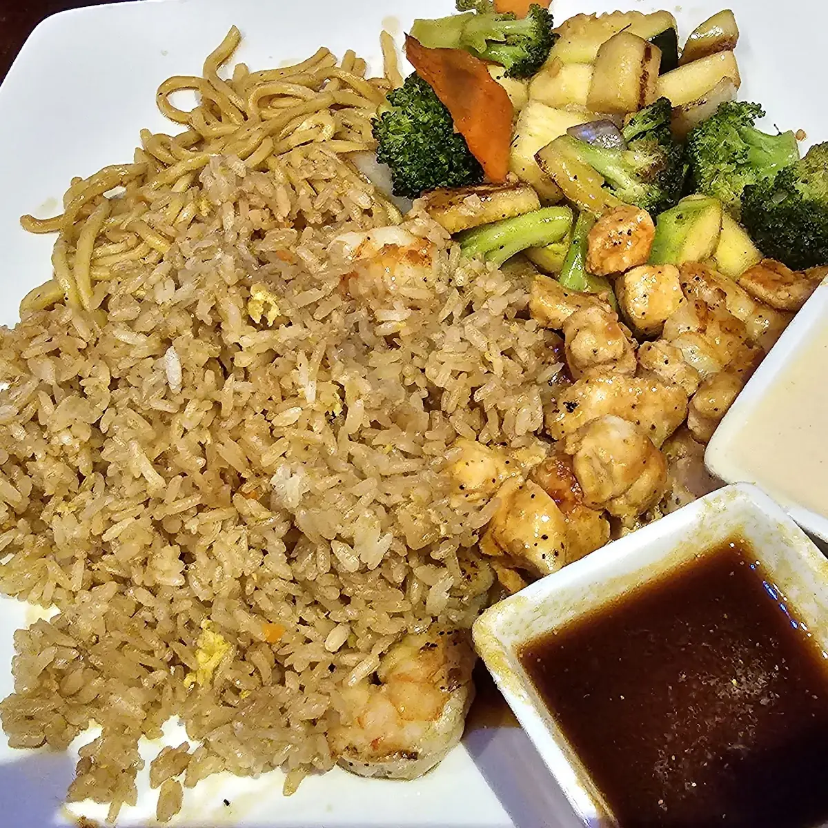 Hibachi Chicken Fried Rice Noodles