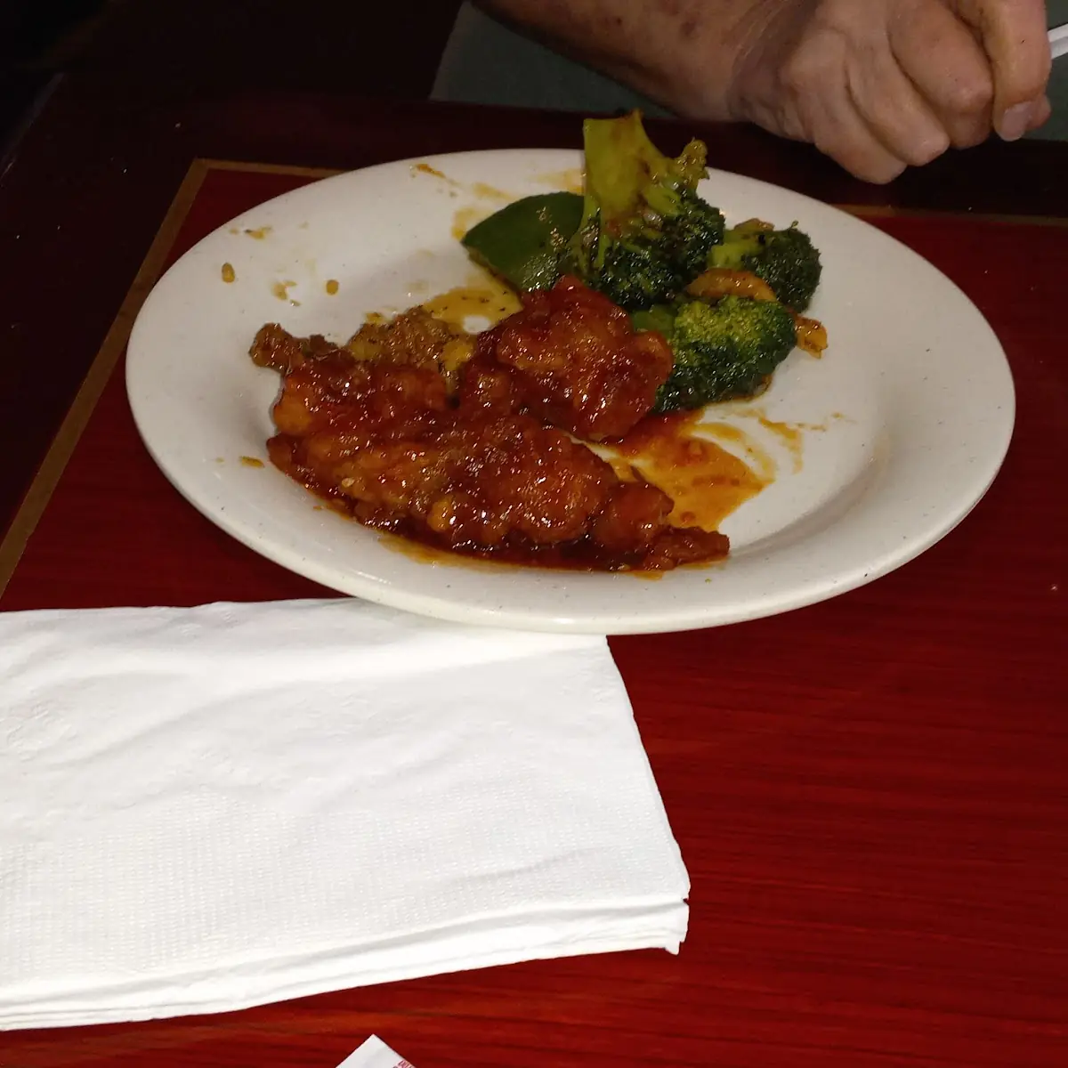 Sesame Chicken and Beef Broccoli with Garlic Sauce