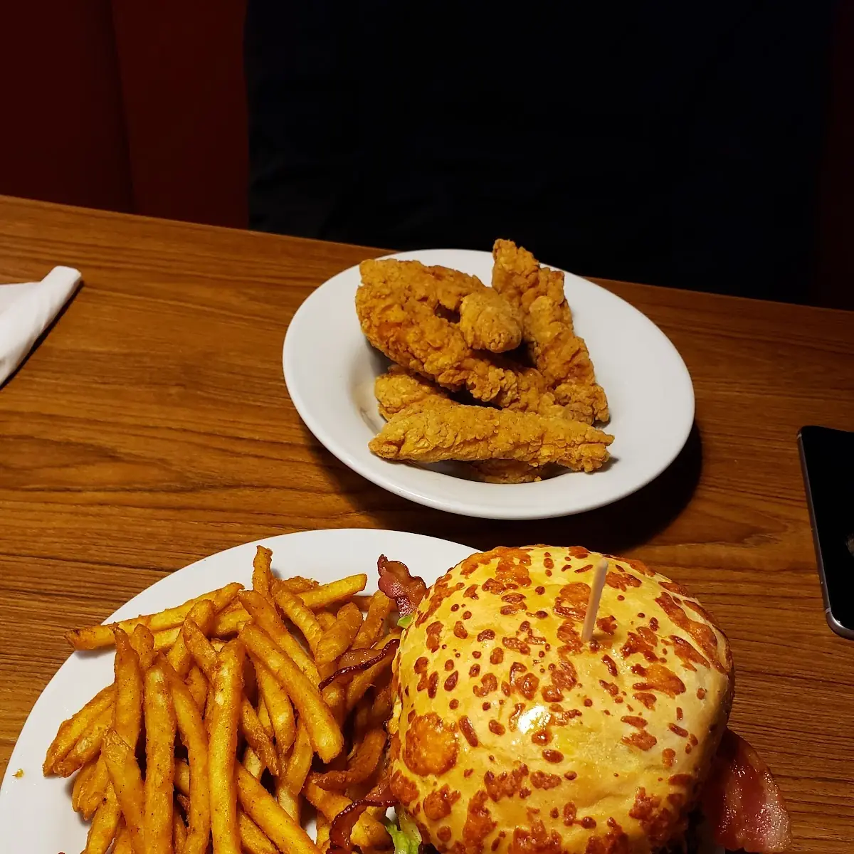 Bacon Cheeseburger and Fries