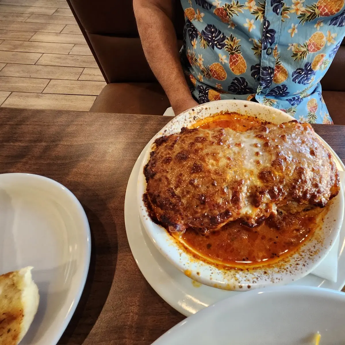 Lasagna with Garlic Bread