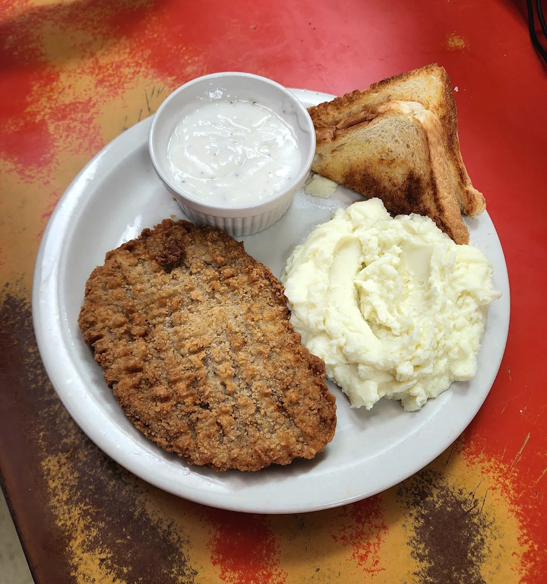 Chicken Fried Steak with Mashed Potatoes and Gravy