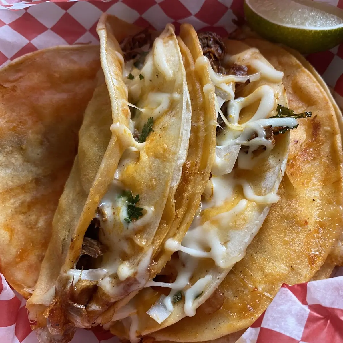 Order of 3 Chicken Quesatinga Tacos, Rico Taco Windsor