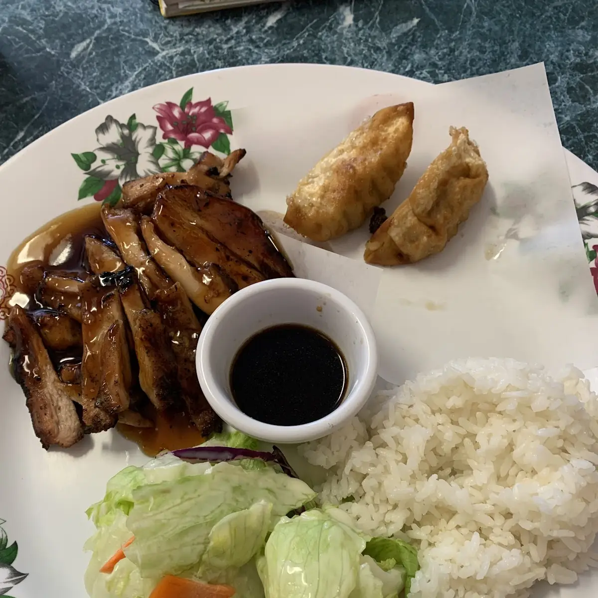 Chicken Teriyaki with Gyoza