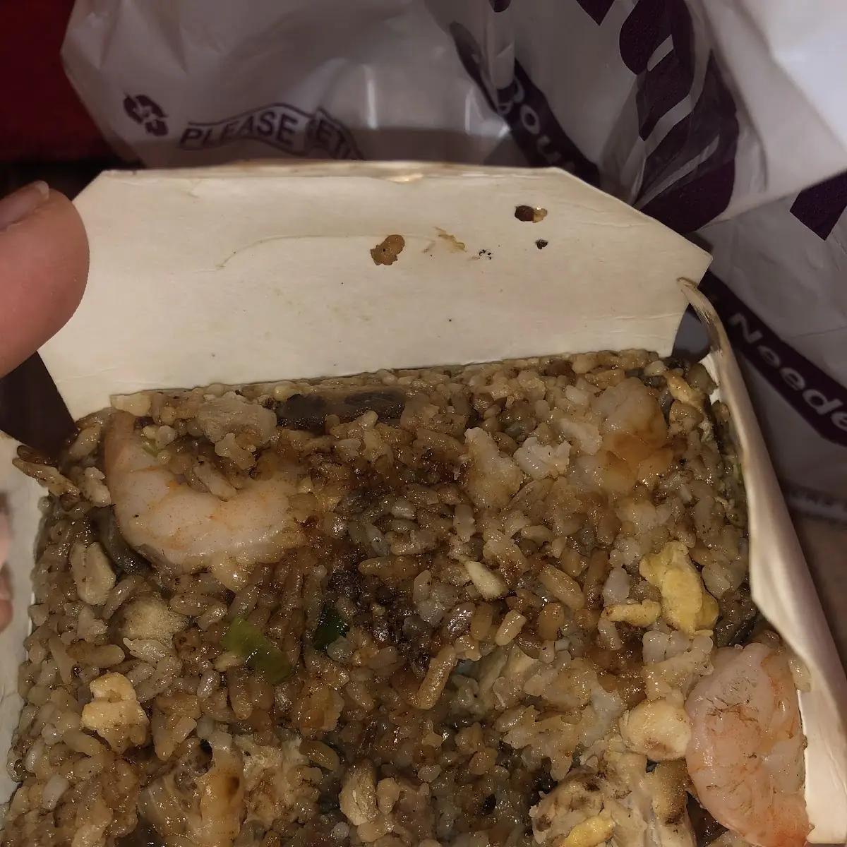 Combination Fried Rice Shrimp Beef and Chicken