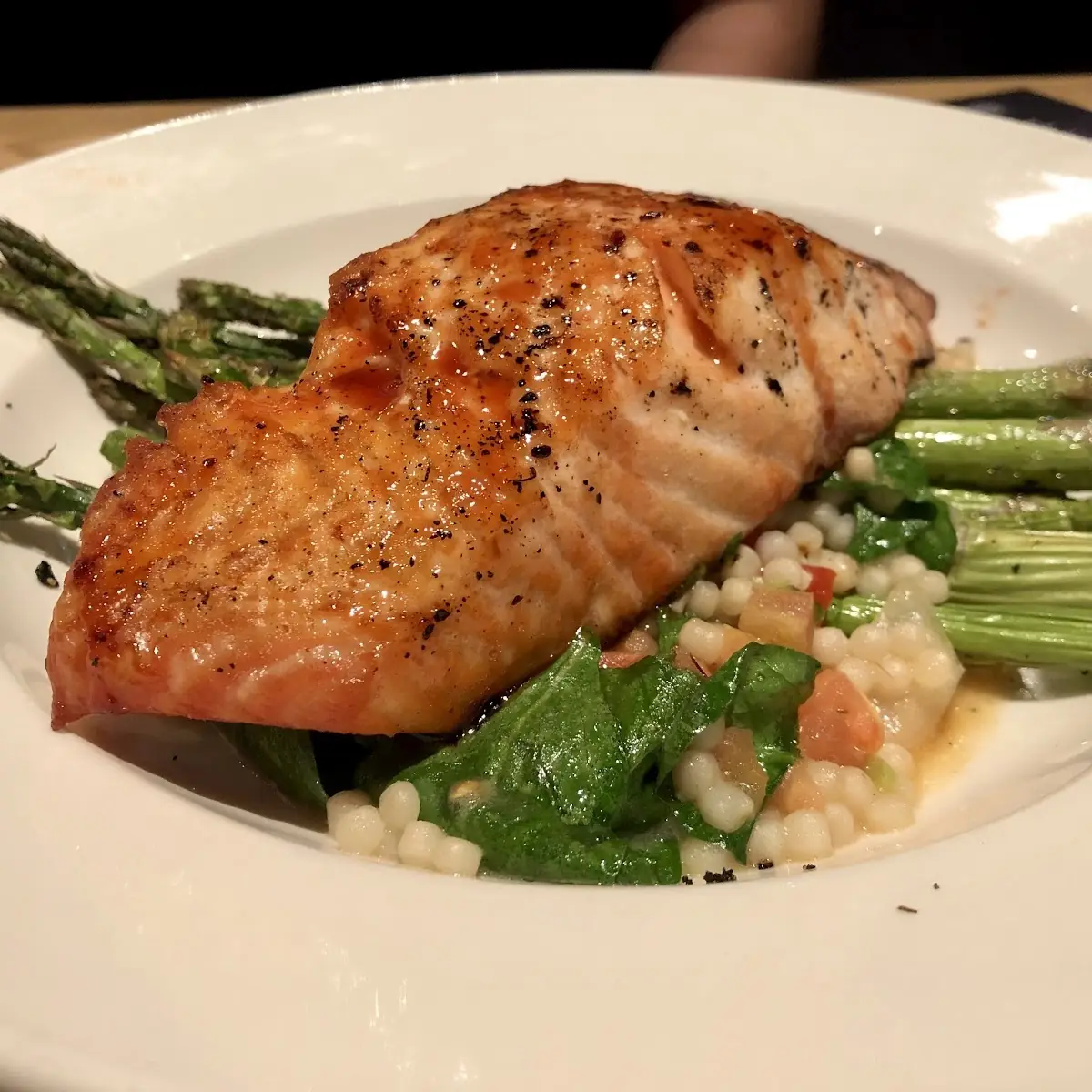 Enlightened Cherry Chipotle Glazed Salmon