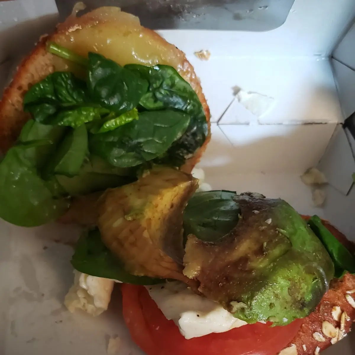 Avocado Egg White & Spinach Breakfast Sandwich