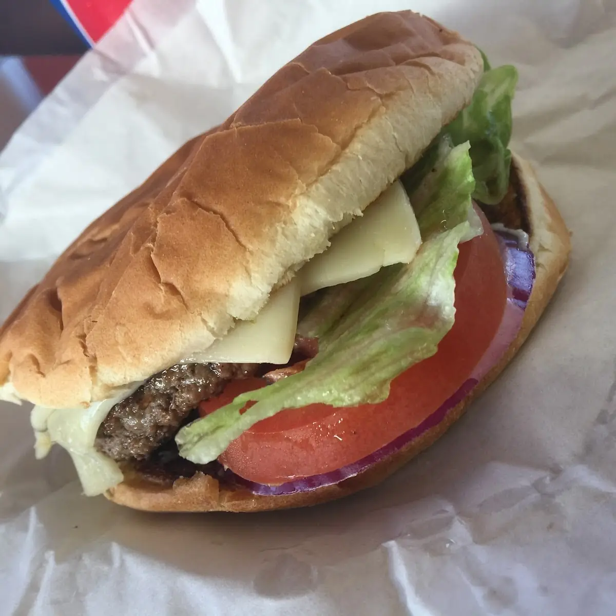 Giant Burger with Pepper Jack Cheese