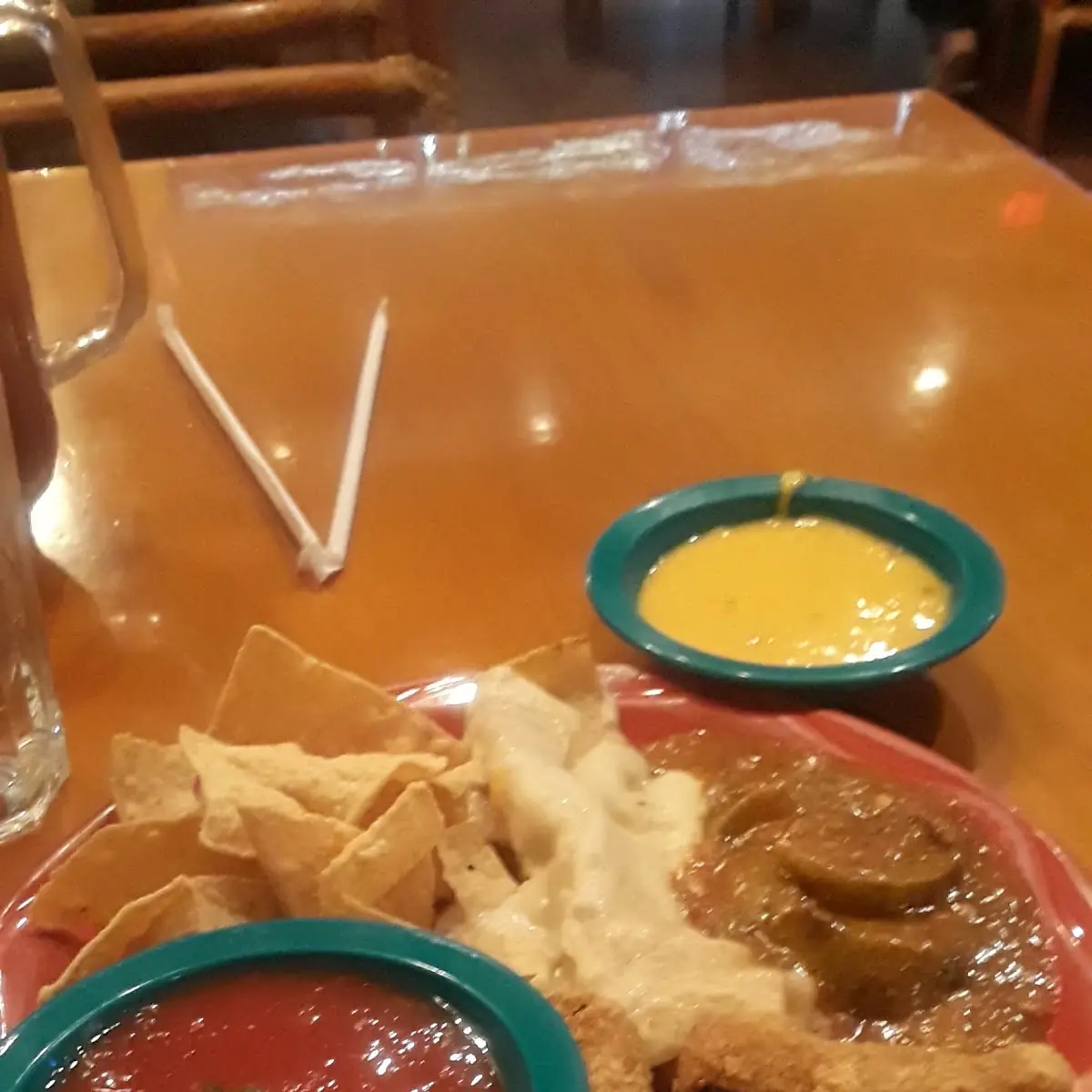 Chips Salsa Queso Chicken Enchilada Chile Relleno