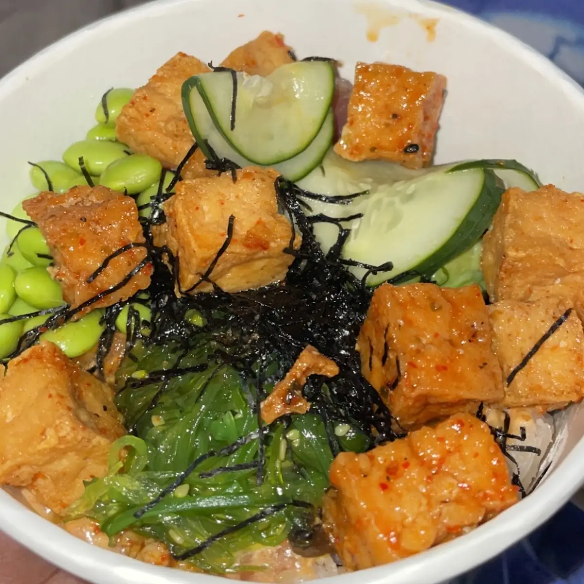 Fried Tofu Poke Bowl