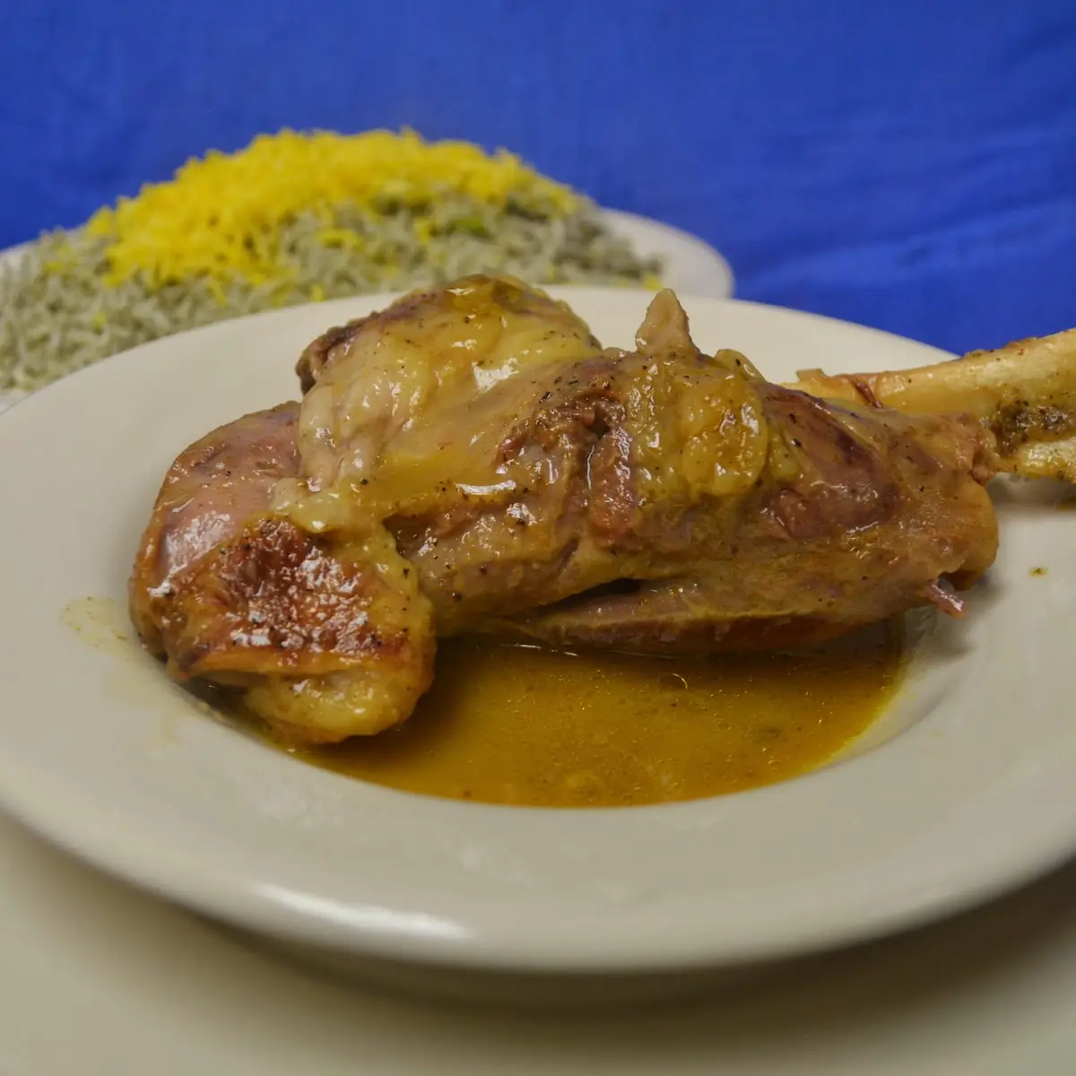 Baghali Polo with Lamb Shank
