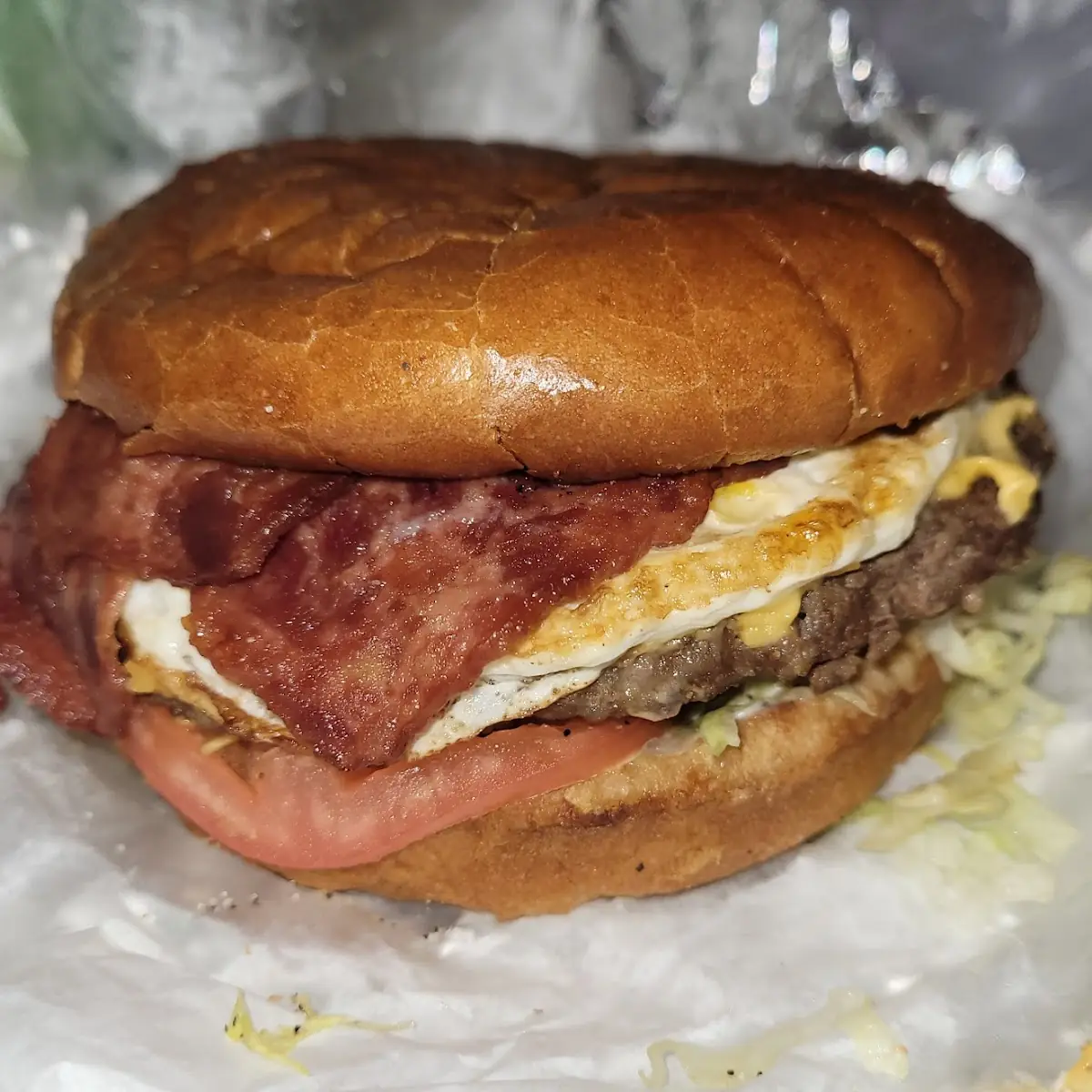 Turkey Bacon Cheese Burger Wit