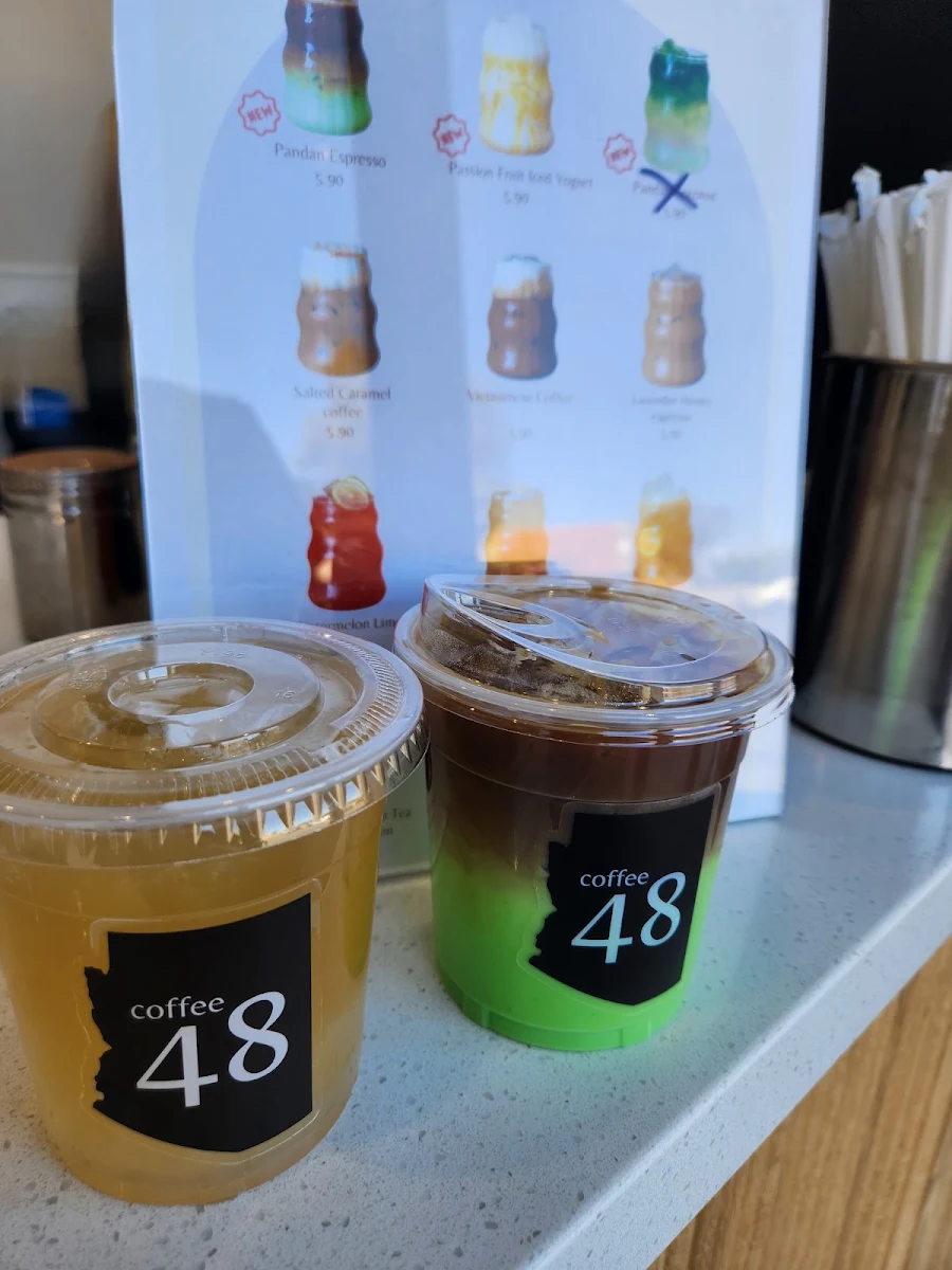 Pandan Espresso Jasmine Lychee Tea