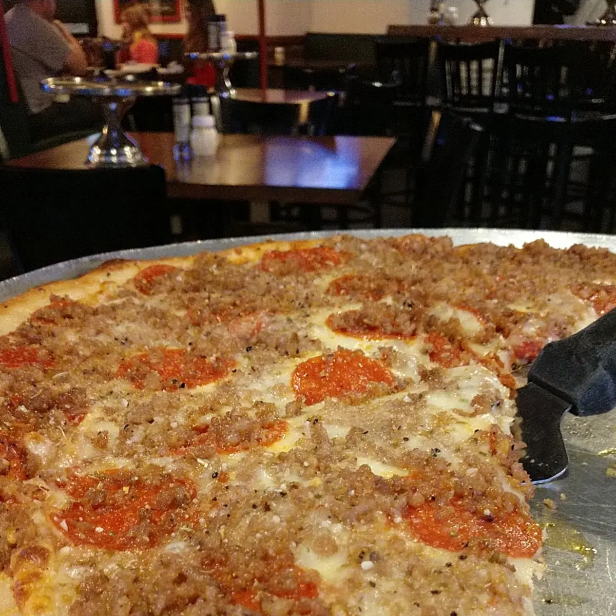 Sausage and Pepperoni Thin Crust Pizza