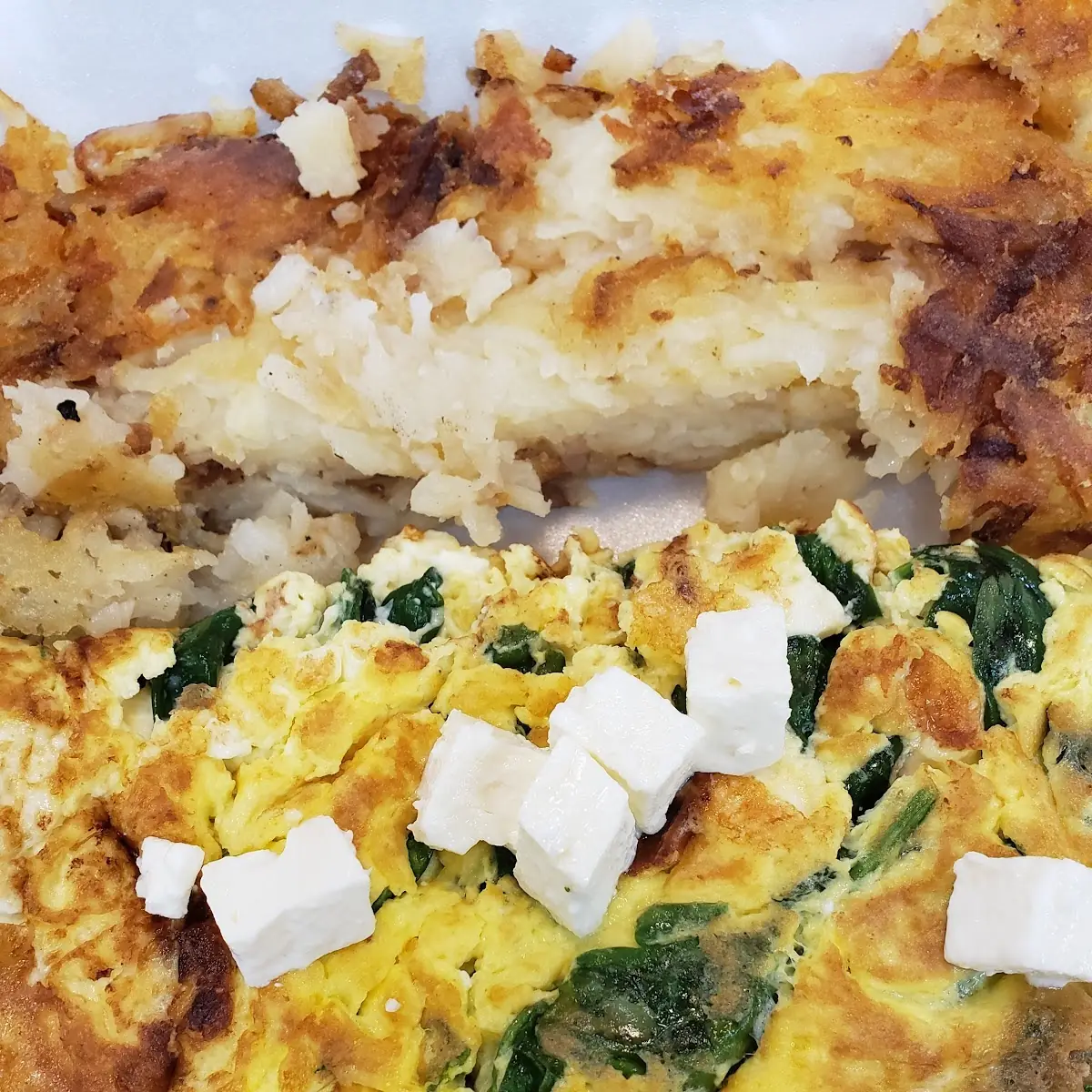 Spinach and Feta Cheese Omelet