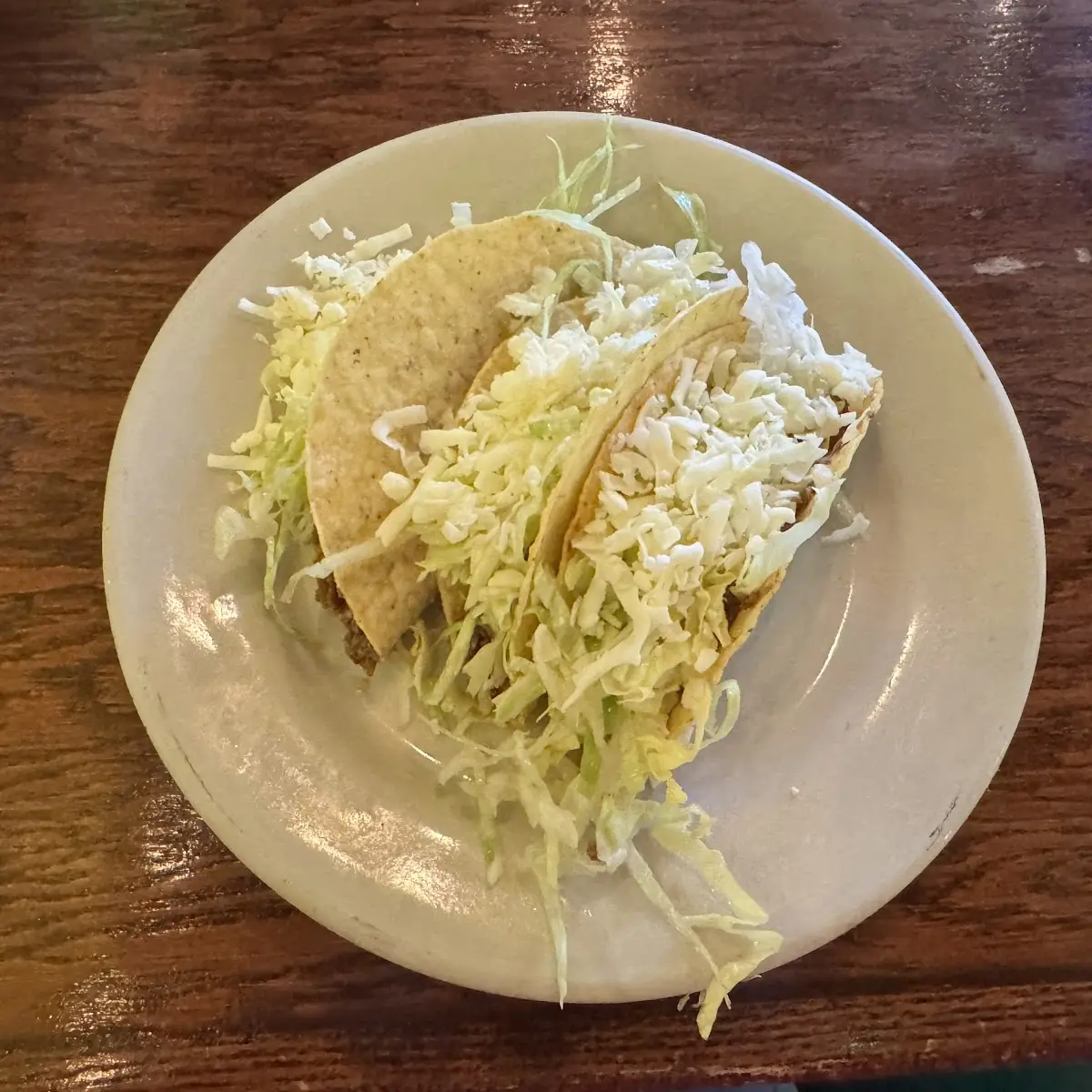 Three Hard Shell Beef Tacos