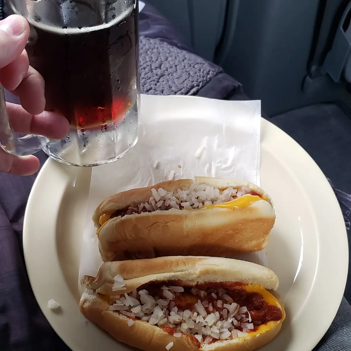 Chili Cheese Dogs and Root Beer